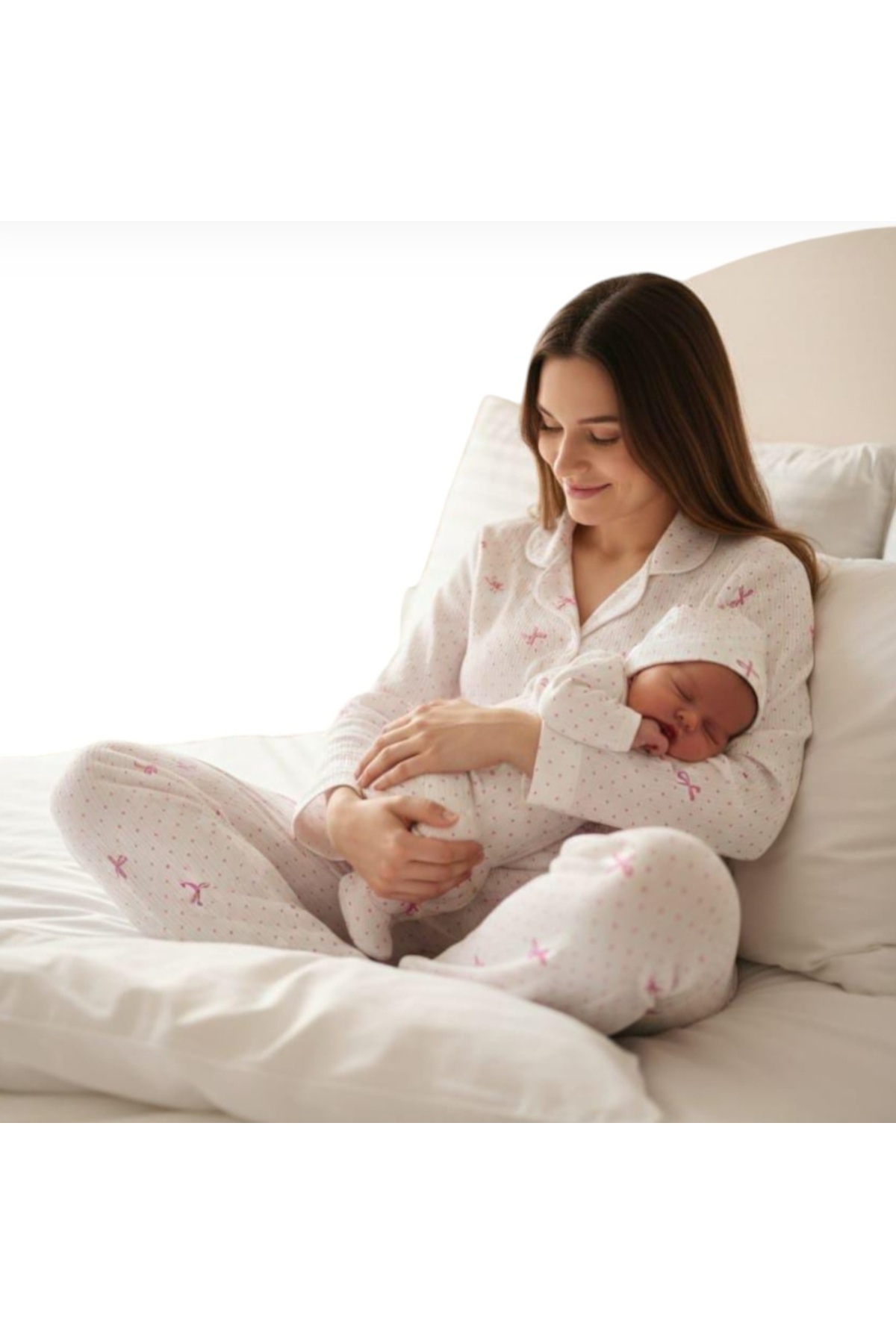 BEGONYA BEBECE KIDS Anne bebek lahusa pijama takimi set yenidogan hastahane seti fotoğrafı 3 (önizleme)