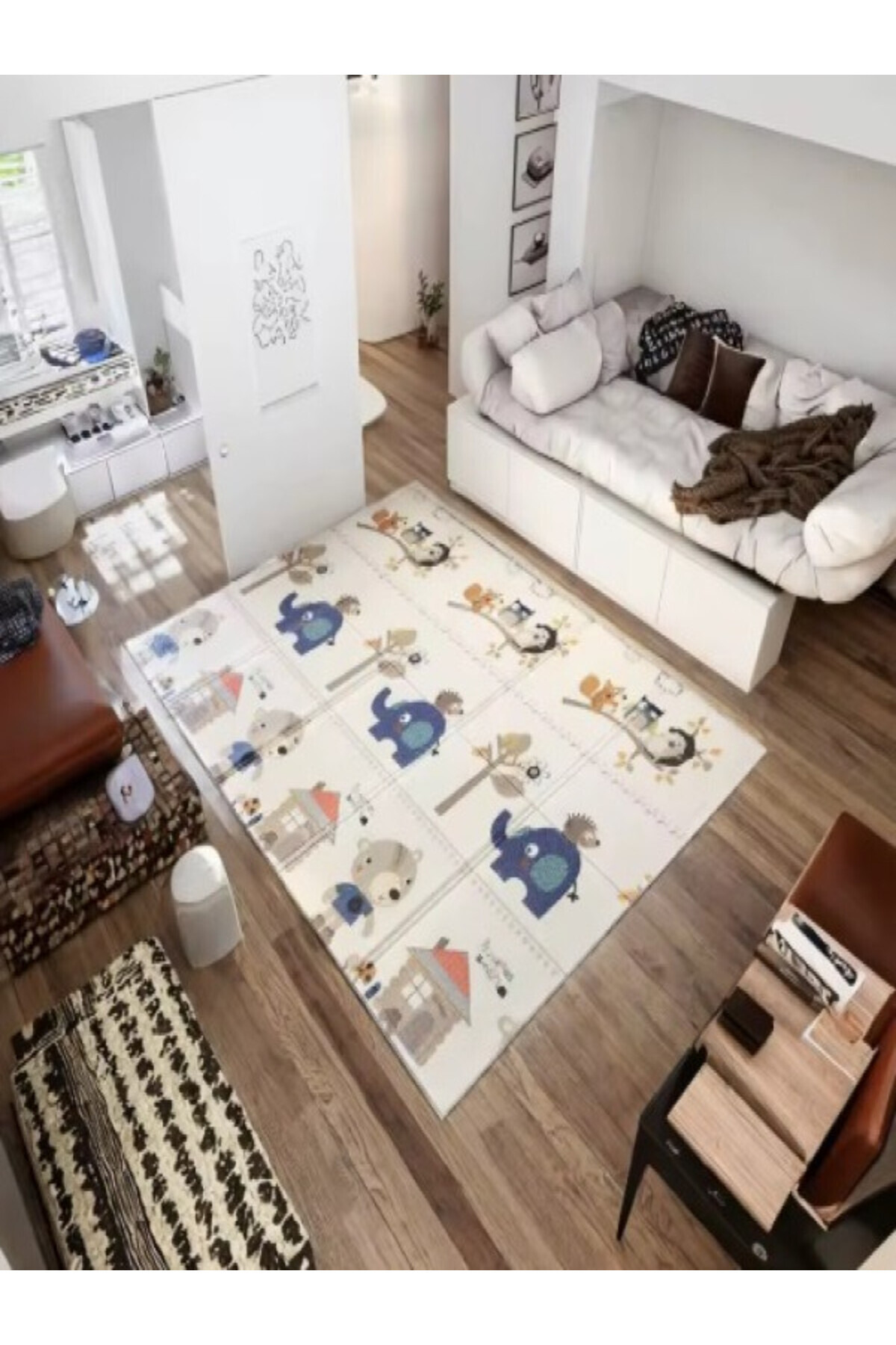 elfobaby Little Friends - Katlanabilir - Çift Yönlü - Oyun Halısı ve Matı 150X180X1 (Taşıma Çantalı) fotoğrafı 4 (önizleme)