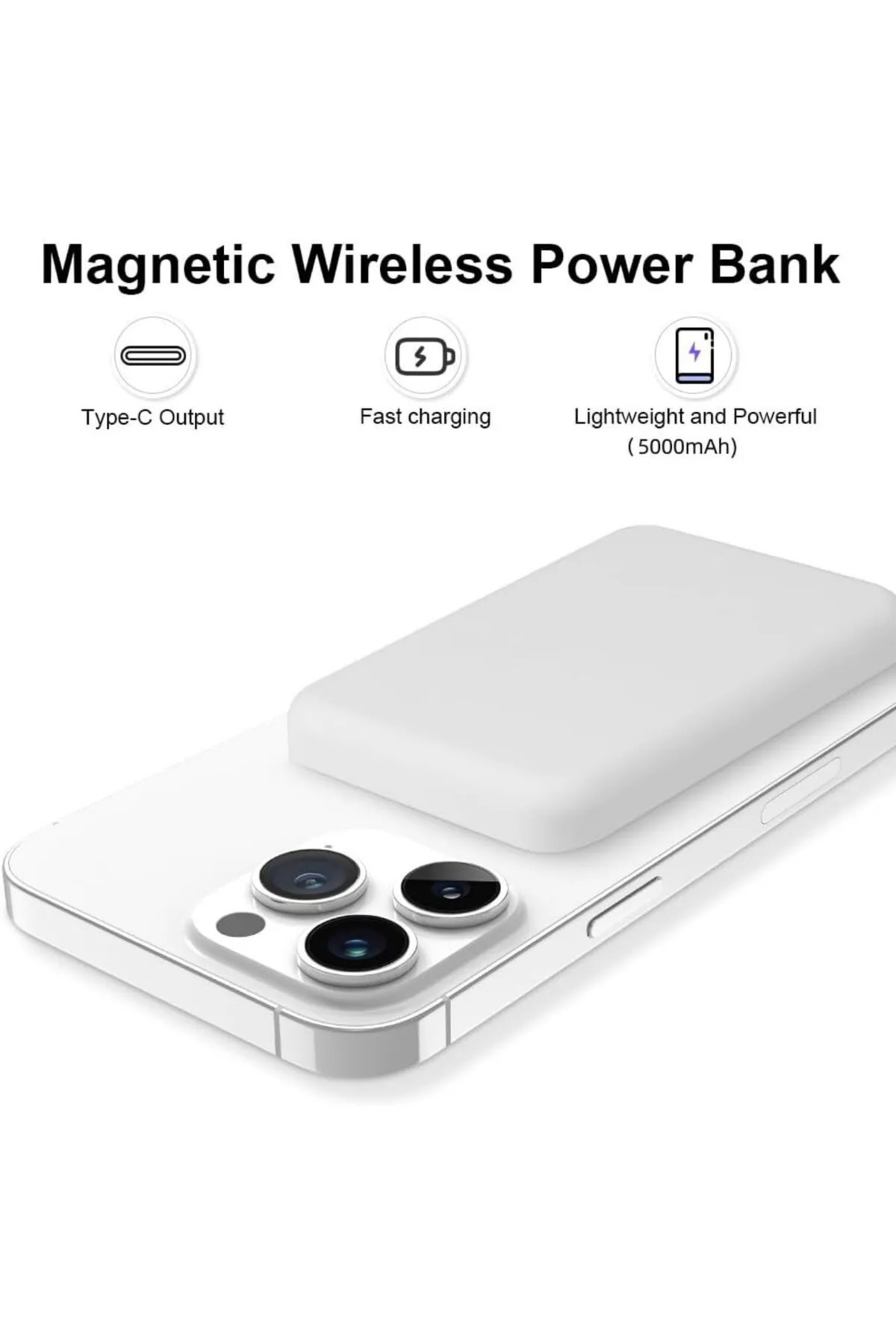 NANOSPACE İphone/12/13/14/15/16/17 Uyumlu Yeni Magsafe Battery