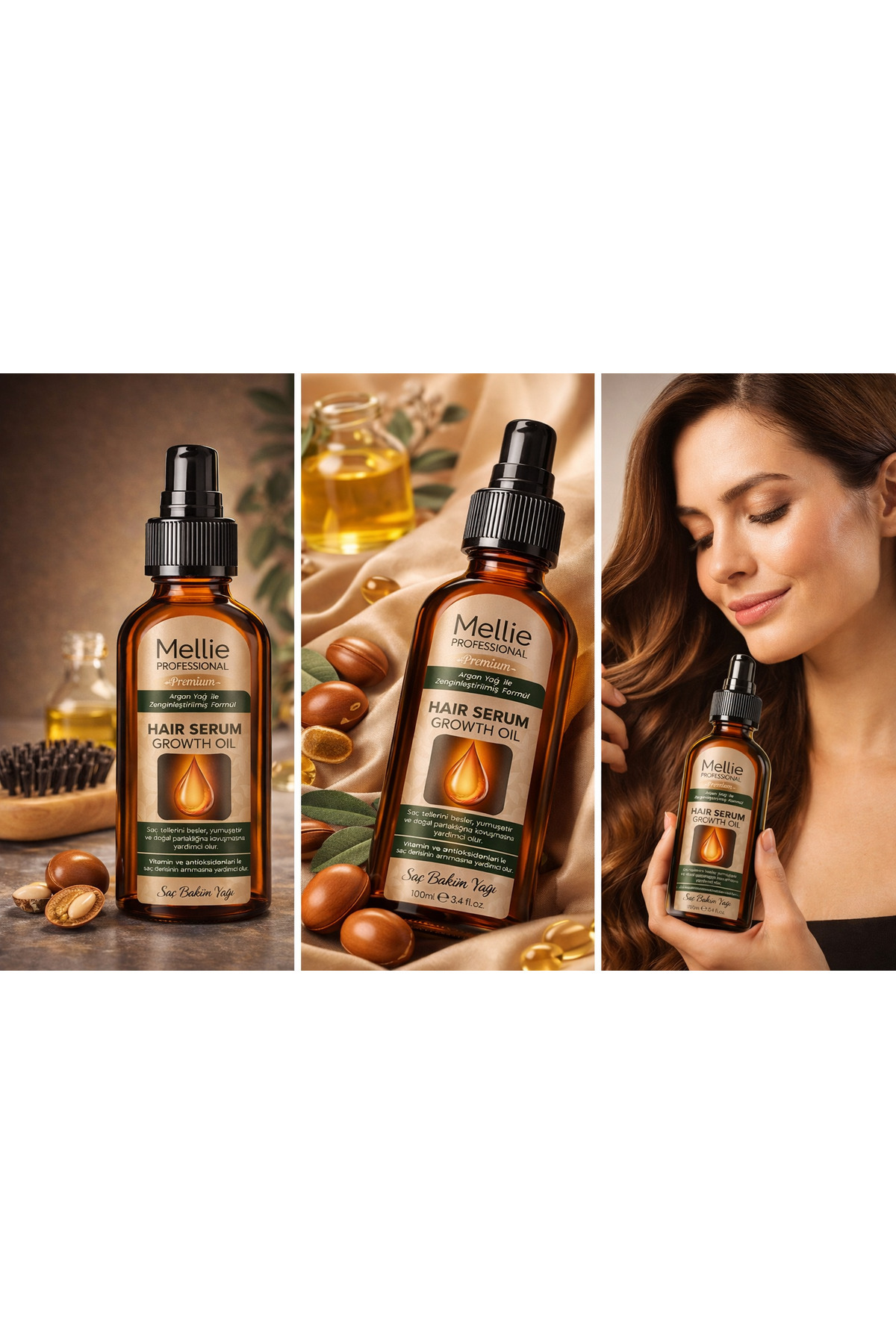 روغن مراقبت از مو ترمیم کننده قوی با روغن آرگان و ویتامین ها — mellie004_sac_serumu — تصویر 2 از 4