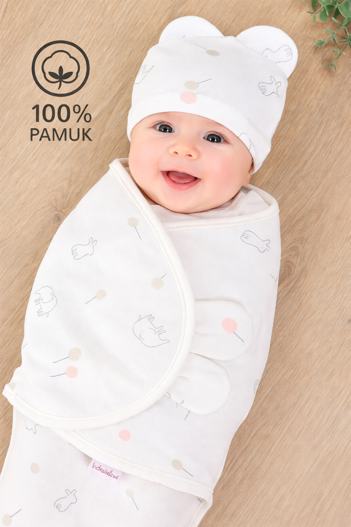 Sitilin 100% Cotton Hospital-Issued Swaddle, Breathable Soft Combed Cotton Fa...