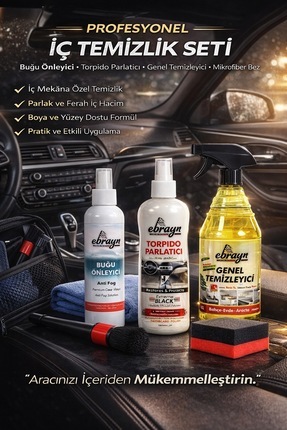 Ebrayn PREMİUM ARAÇ İÇİ BAKIM VE TEMİZLİK SETİ