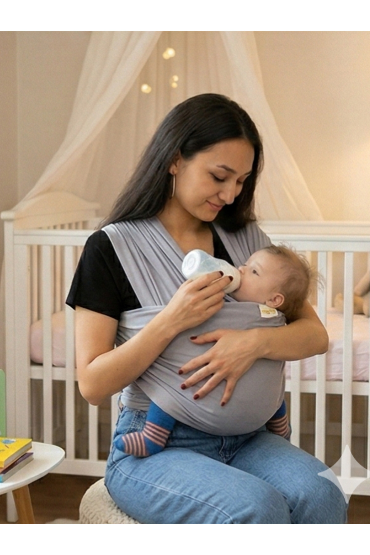 EGGBABY Esnek Wrap Sling Ergonomik Bebek Sling Yenidoğandan İtibaren Bebek Taşıma Şalı fotoğrafı 2 (önizleme)