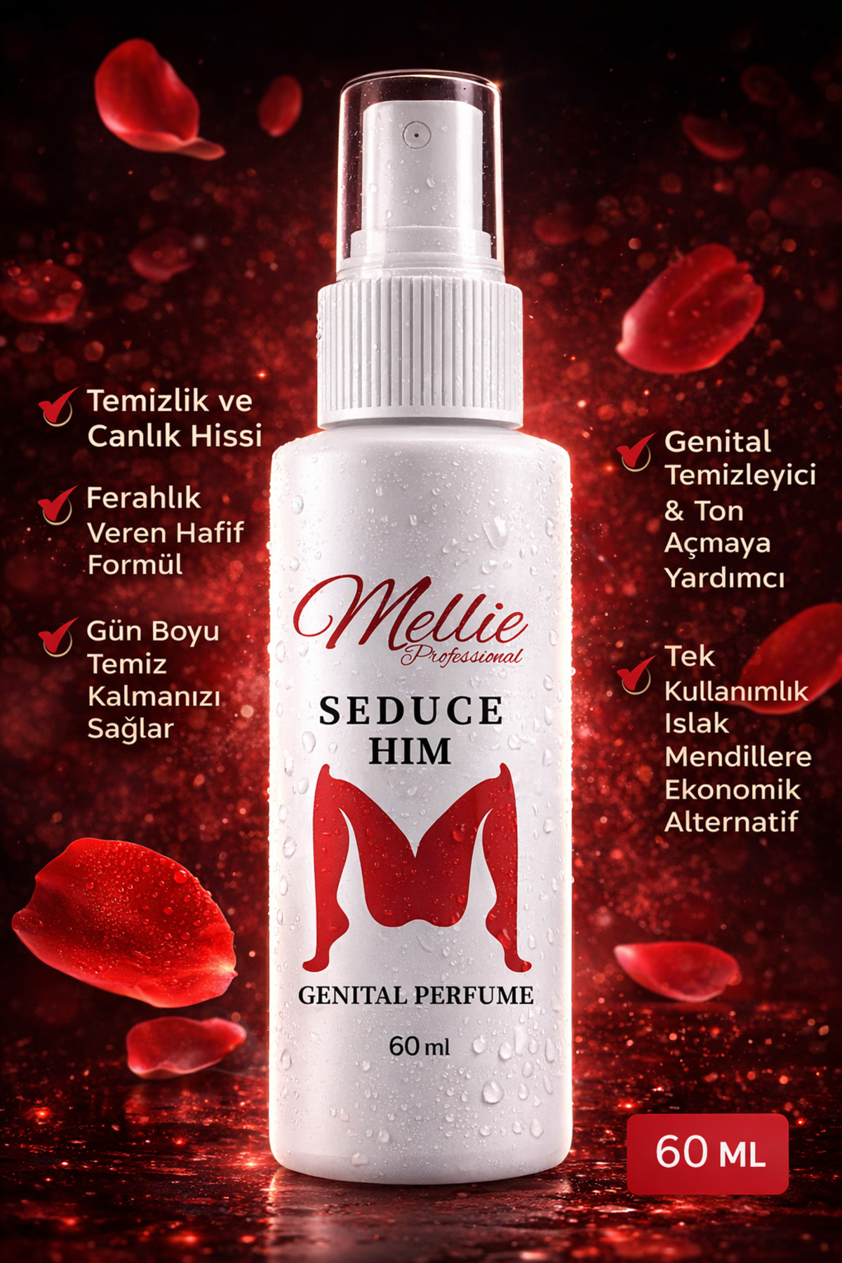 Mellie Professional İntim A’frodizyak Etkili Dış Genital Bölge Koku Giderici Florayı Dengeleyen Parfüm 60 ml - Fiyatı, Yorumları
