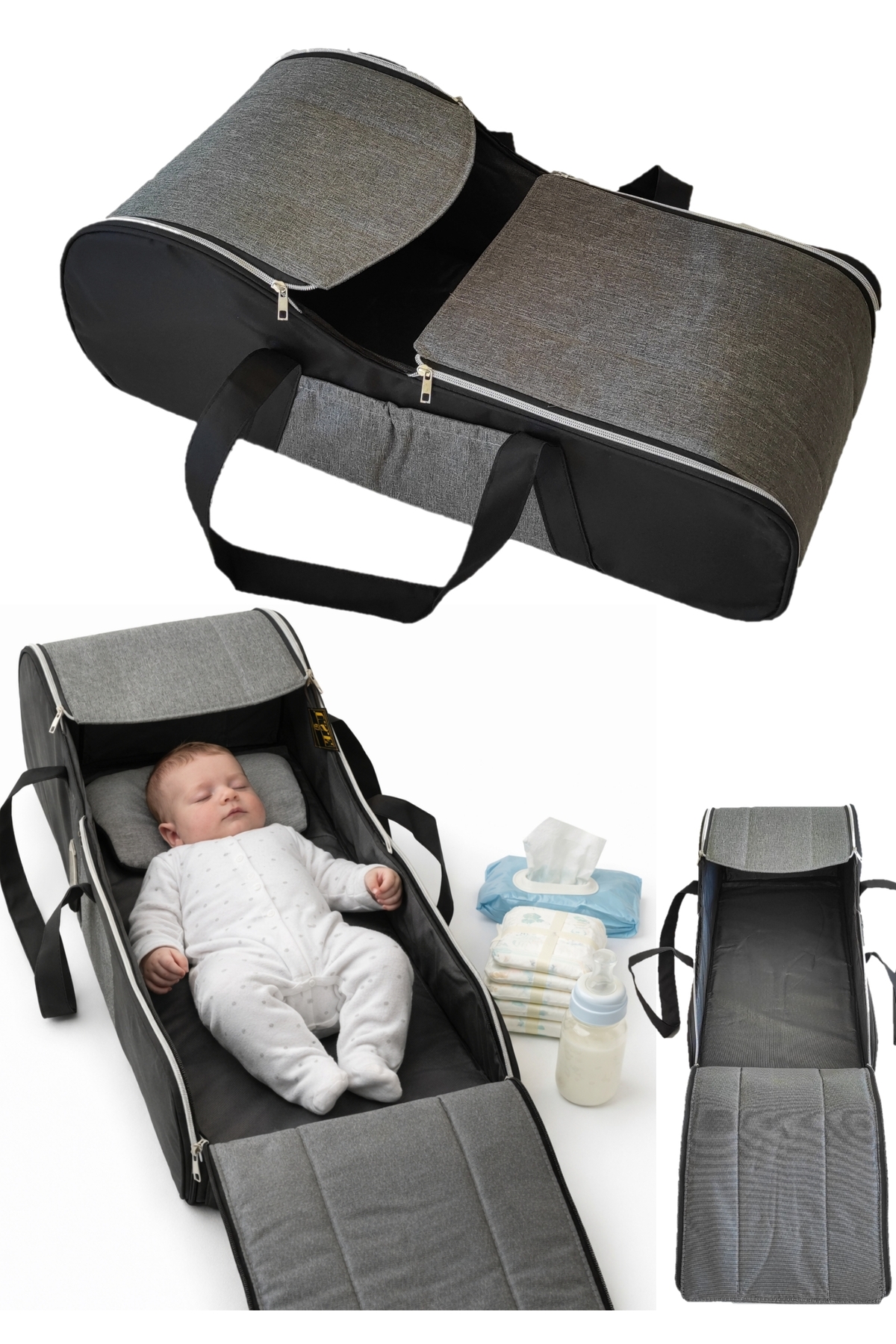 USF Portbebe Ana Kucağı Puset Bebek Taşıma + Anne Bebek Bakım Çantası fotoğrafı 2 (önizleme)