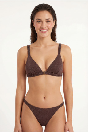 You.R by Nelson Topical büzgü detaylı önden kapamalı bikini takımı