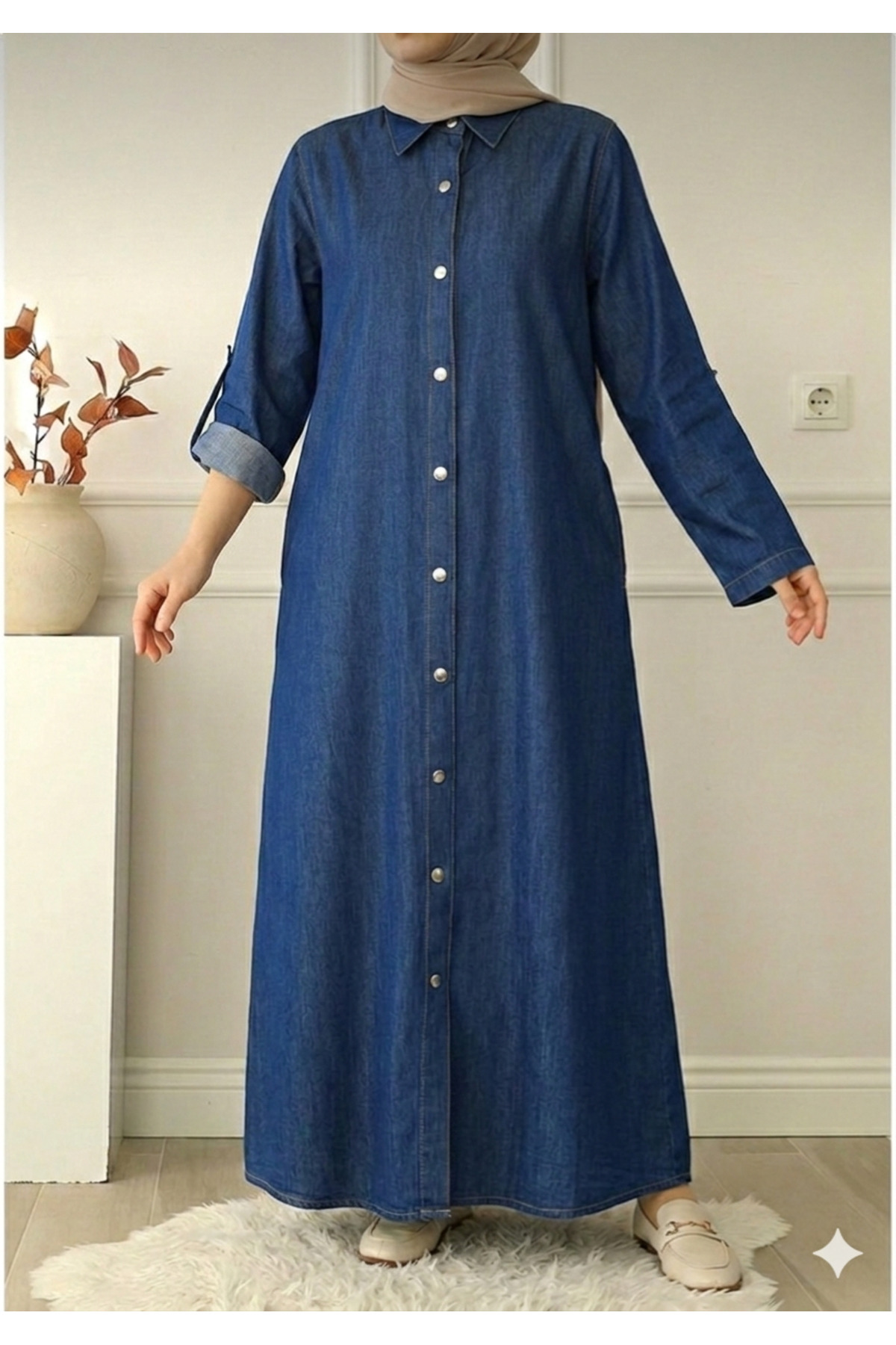 OKTAYUSTA COLLECTİON  Günlük Spor Yırtmaçlı Gömlek Yaka Çıtçıtlı Cepli Jami Ferace - Görsel 4