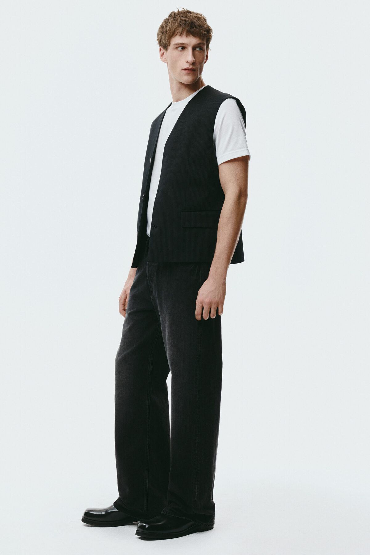 H&M  Loose Straight Jeans - Görsel 6