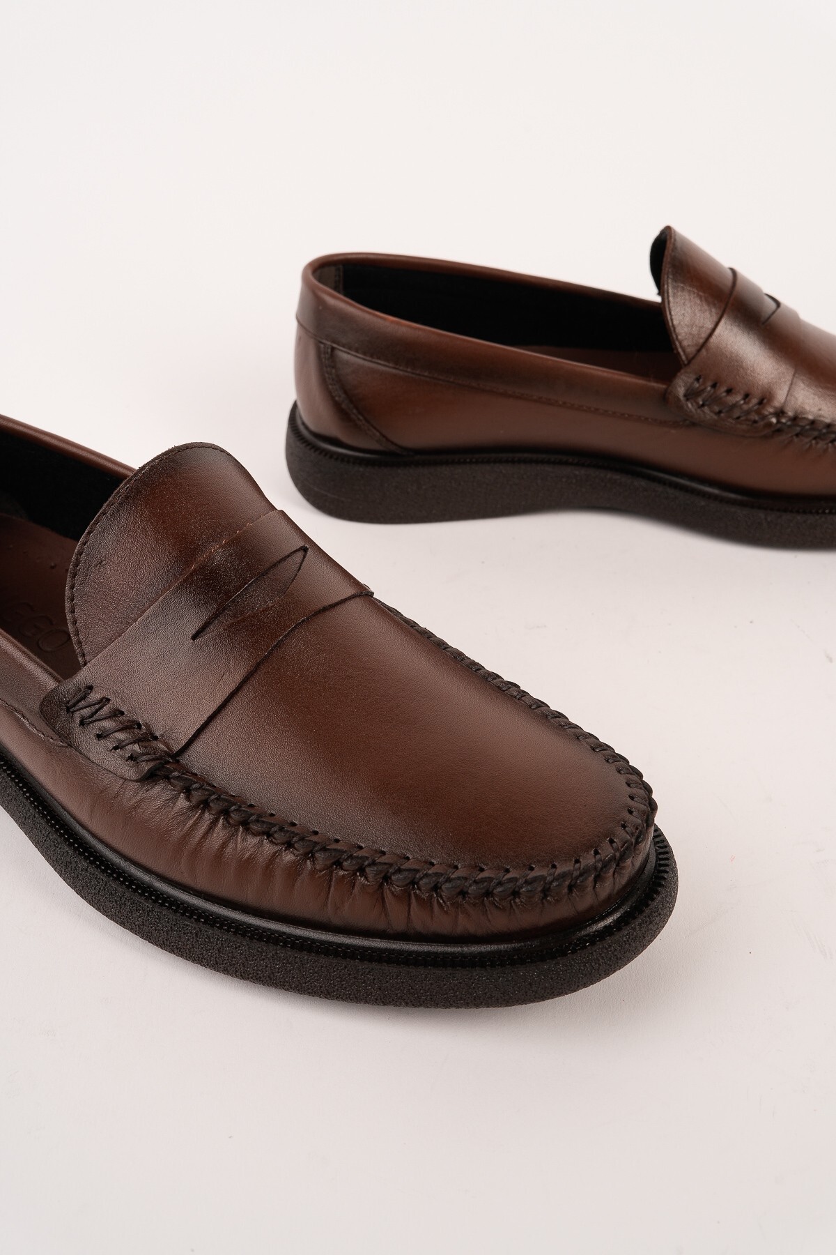 Muggo  GENTZ Hakiki Deri Rahat Taban Erkek Günlük Klasik Loafer Ayakkabı - Görsel 3