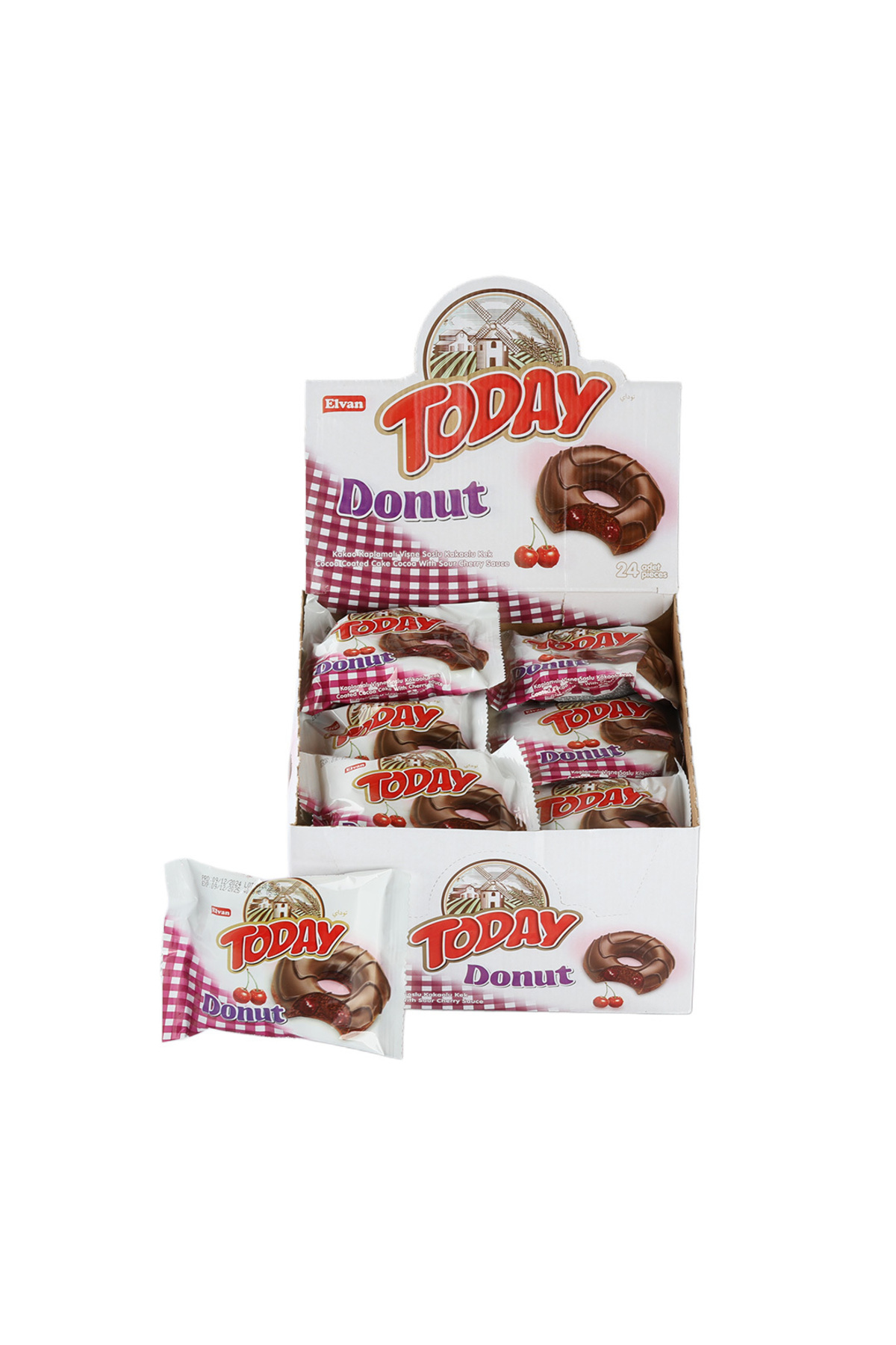 Elvan Today Donut Kek Vişneli 35Gr. 24 Adet (1 Kutu) - Fiyatı, Yorumları