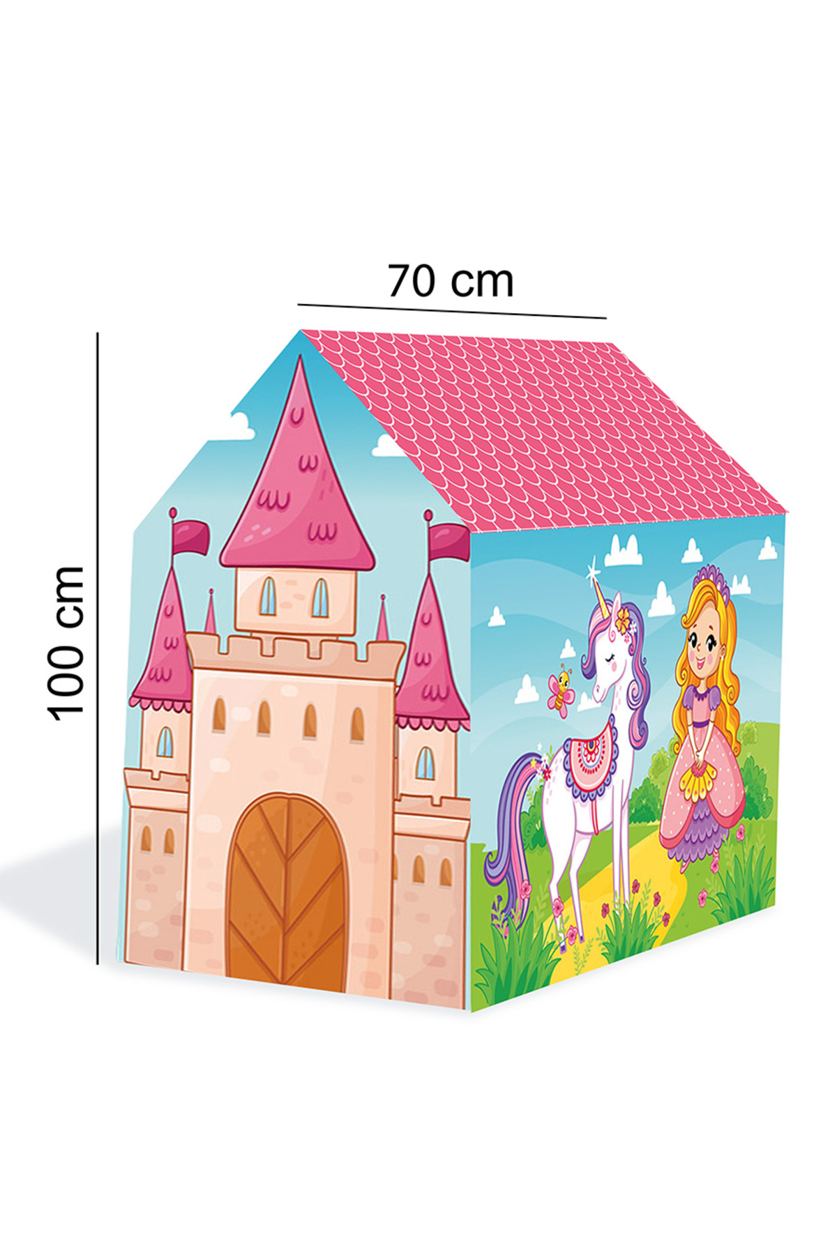 Molie Unicornlu Pembe Prenses Şato Kız Çocuk Oyun Çadırı fotoğrafı 2 (önizleme)