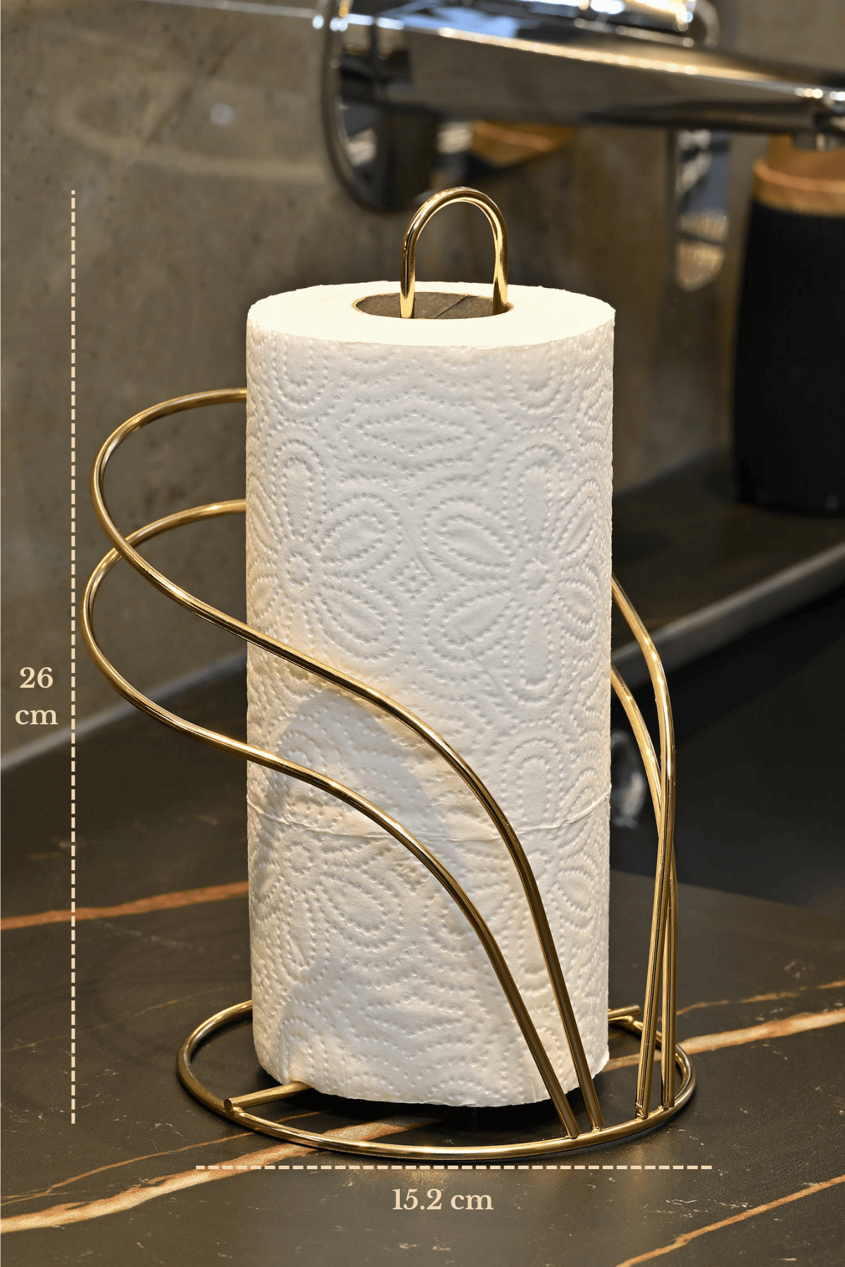Parlak Altın Kuğu Kağıt Havluluk Rulo Havluluk Peçetelik Mutfak Banyo Paslanmaz Metal
