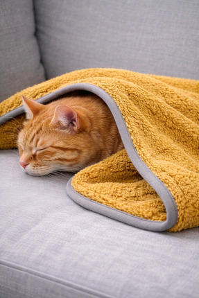 argehome Welsoft Kedi Köpek Battaniyesi – Çift Kat, Biye Kenarlı, Yumuşak & S...