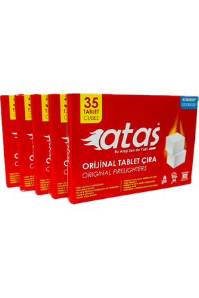 ATAŞ Mangal Kömürü Şömine Soba Tutuşturucu Tablet Çıra 35li * 5 Adet