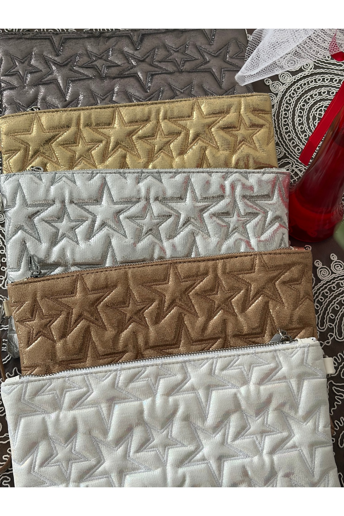MyleeButik Yıldız Desenli Portföy Çanta görsel 5