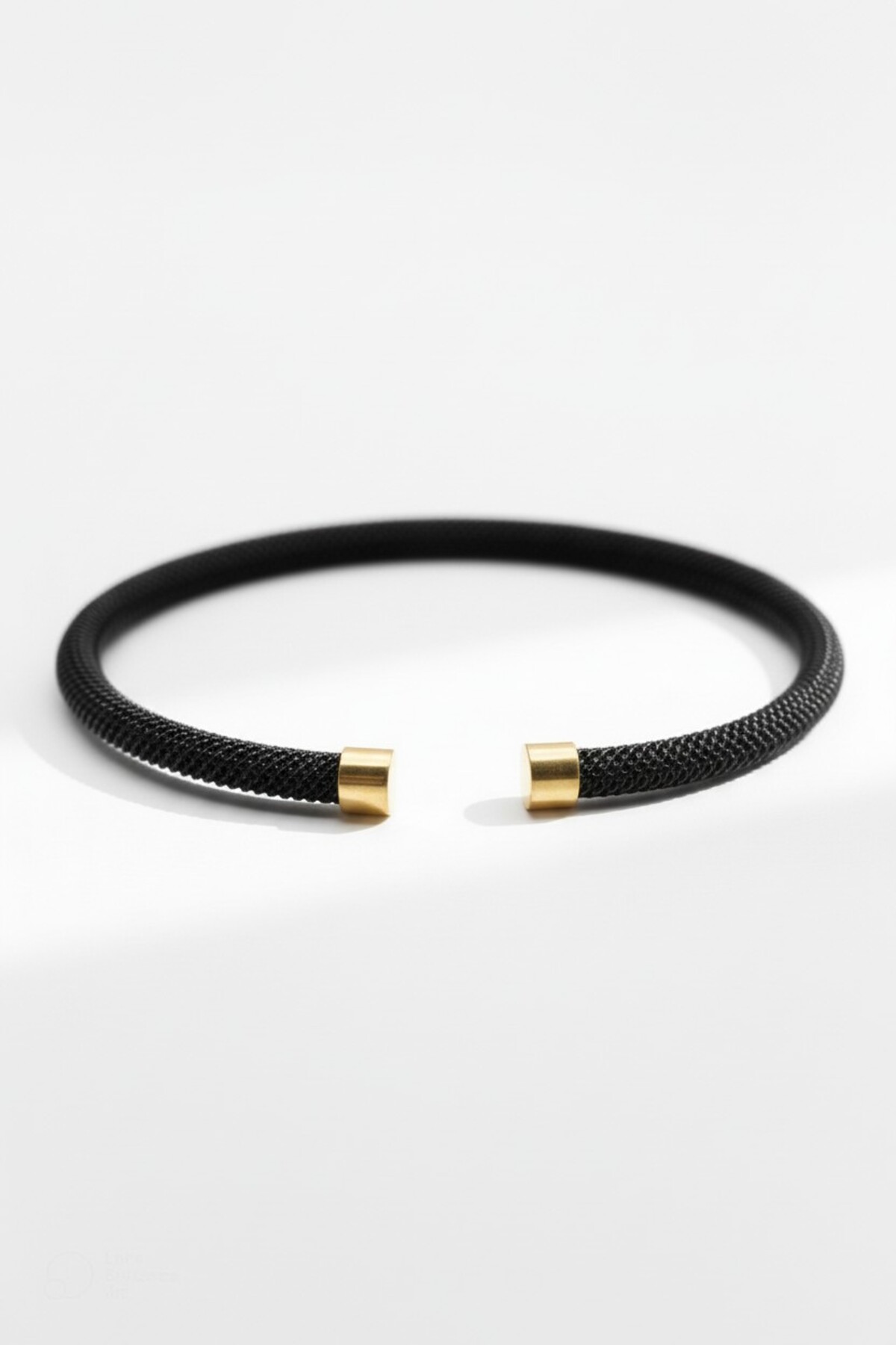 Men's Knitting Clamp Steel Bracelet - Black