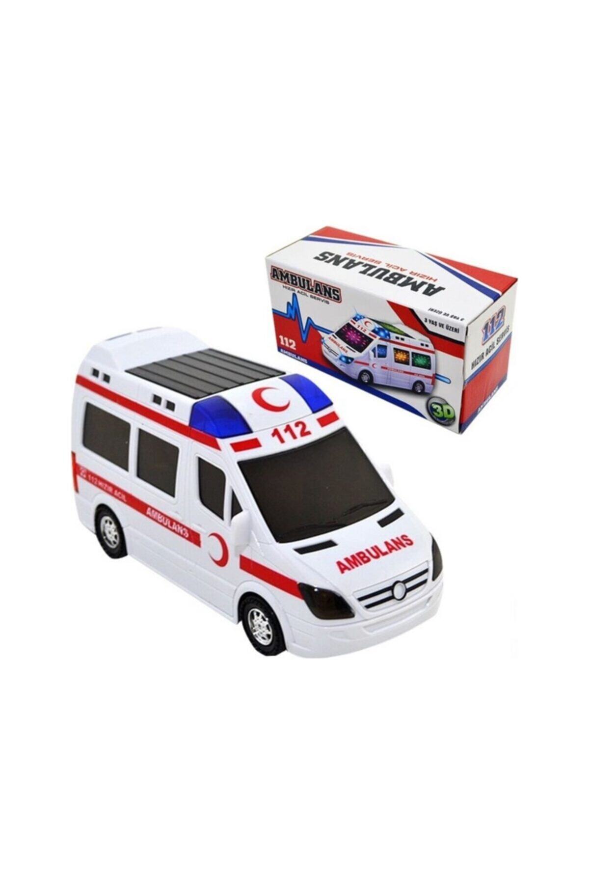 Numaca Oyuncak Pilli Sesli 3d Işıklı Ambulans Sirenli 20 cm Oyuncak Ambulans fotoğrafı 3 (önizleme)