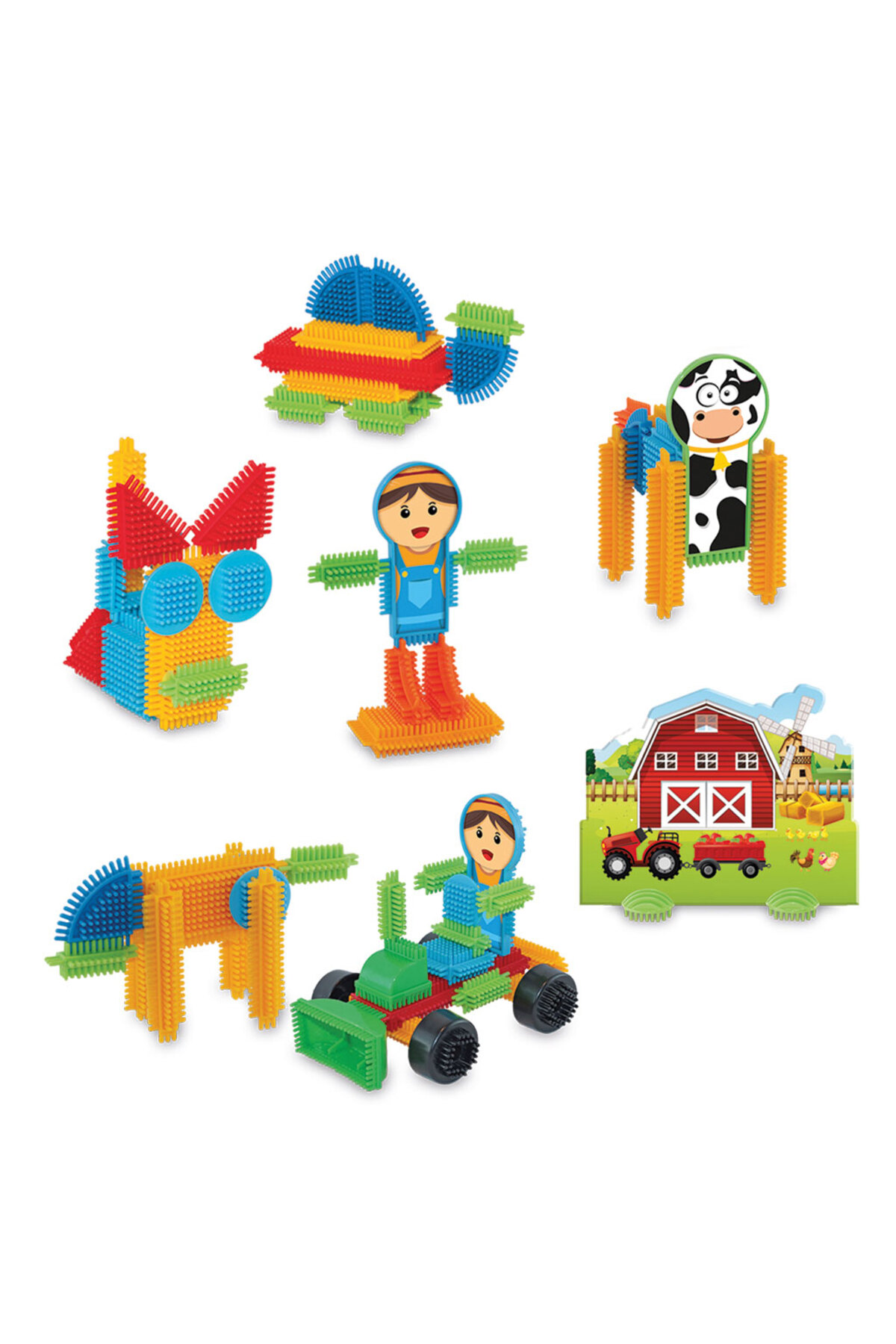 a v d a 75 Parça Çiftlik Kaktüs Blok Seti Renkli Kaktüs Bloklar Yapı Oyuncağı fotoğrafı 5 (önizleme)