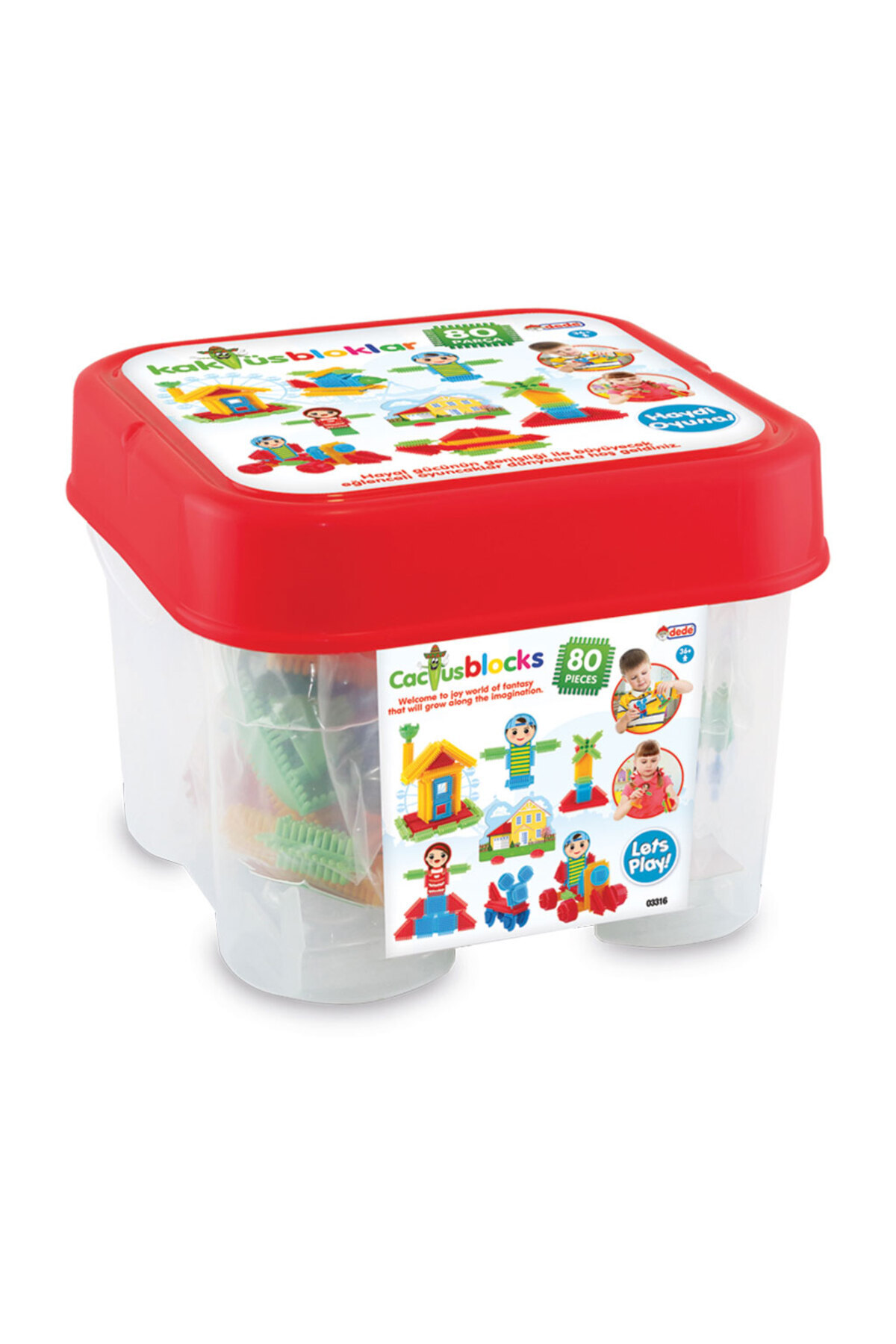 a v d a 80 Parça Kaktüs Blok Seti Renkli Kaktüs Bloklar Yapı Oyuncağı fotoğrafı 2 (önizleme)