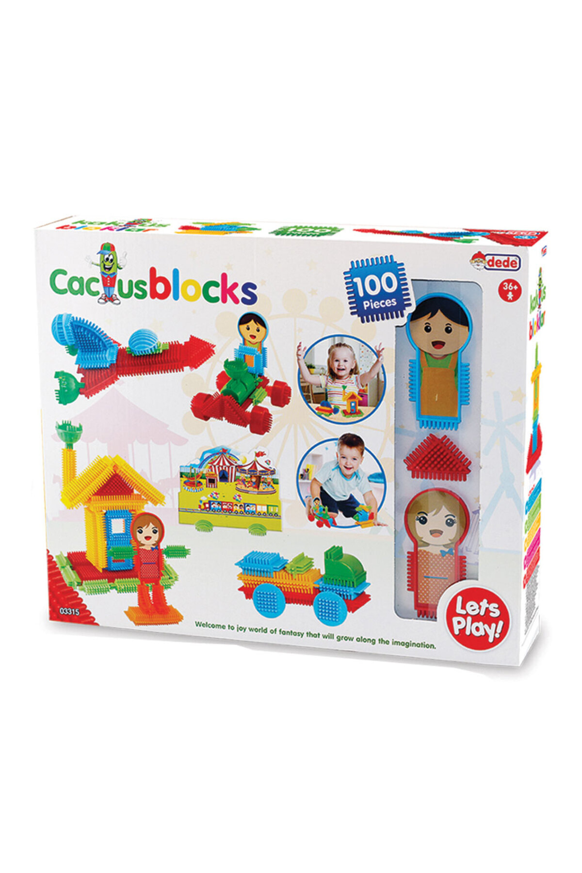 a v d a 100 Parça Kaktüs Blok Seti Renkli Kaktüs Bloklar Yapı Oyuncağı fotoğrafı 2 (önizleme)