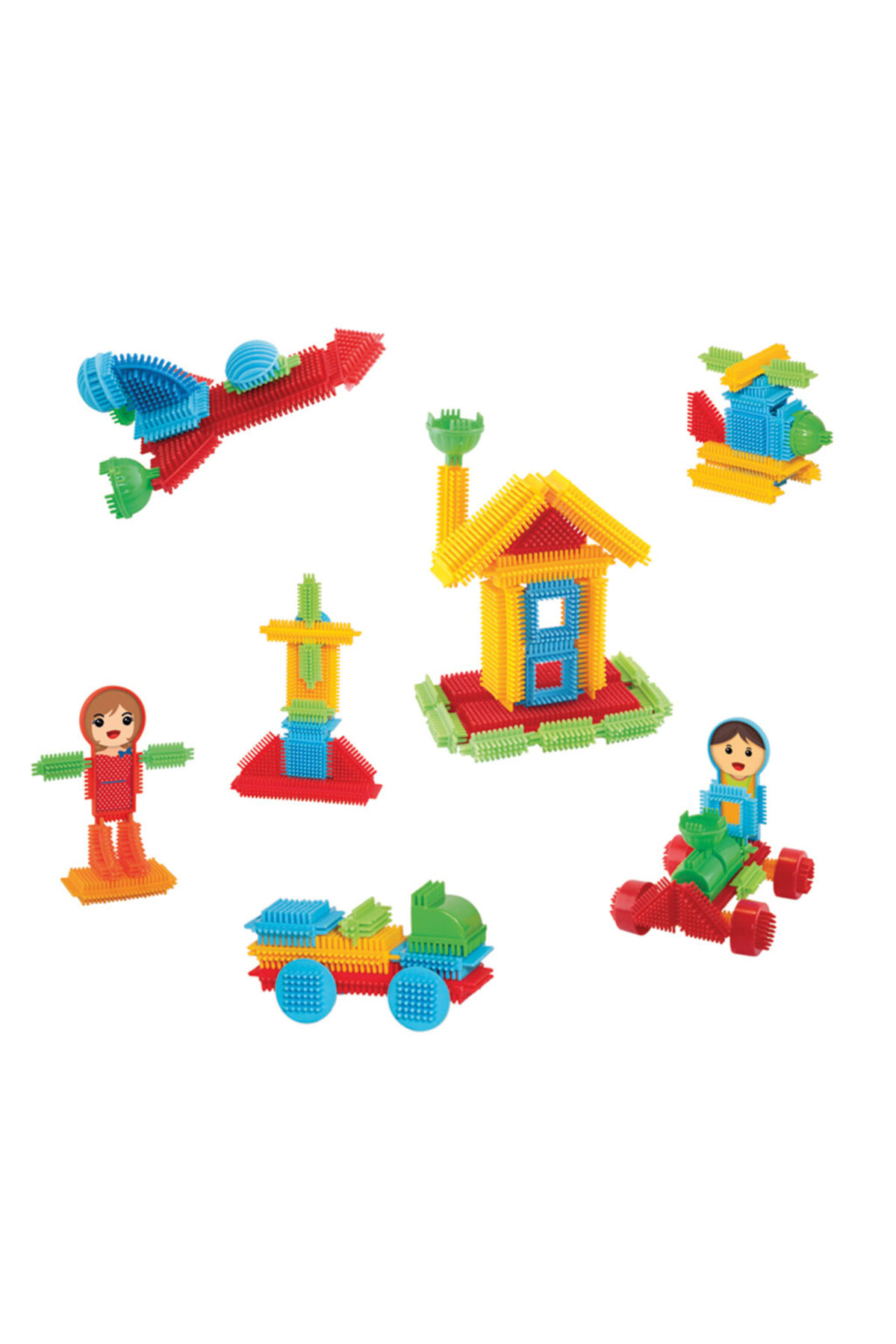 a v d a 100 Parça Kaktüs Blok Seti Renkli Kaktüs Bloklar Yapı Oyuncağı fotoğrafı 3 (önizleme)