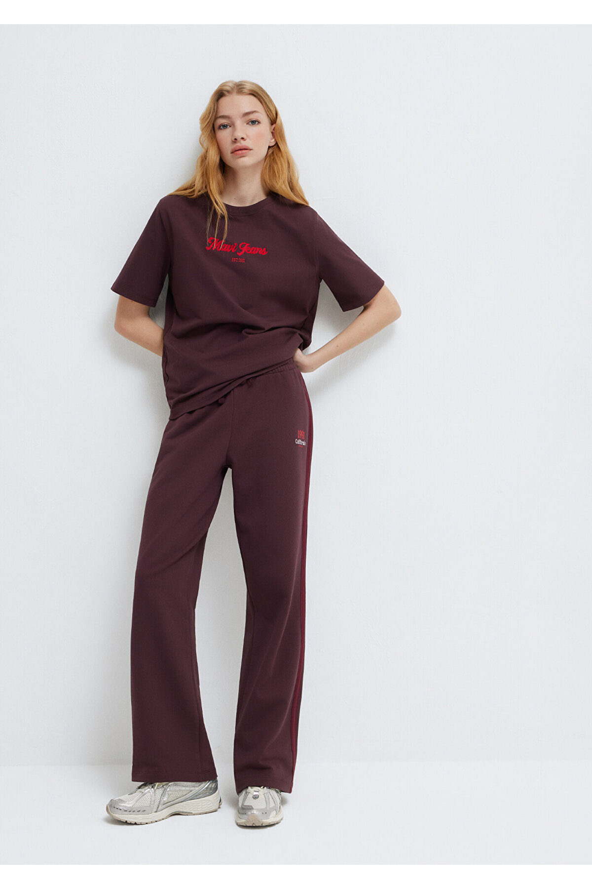 Mavi  California Baskılı Bordo Eşofman Altı 1011201-70223 - Görsel 2