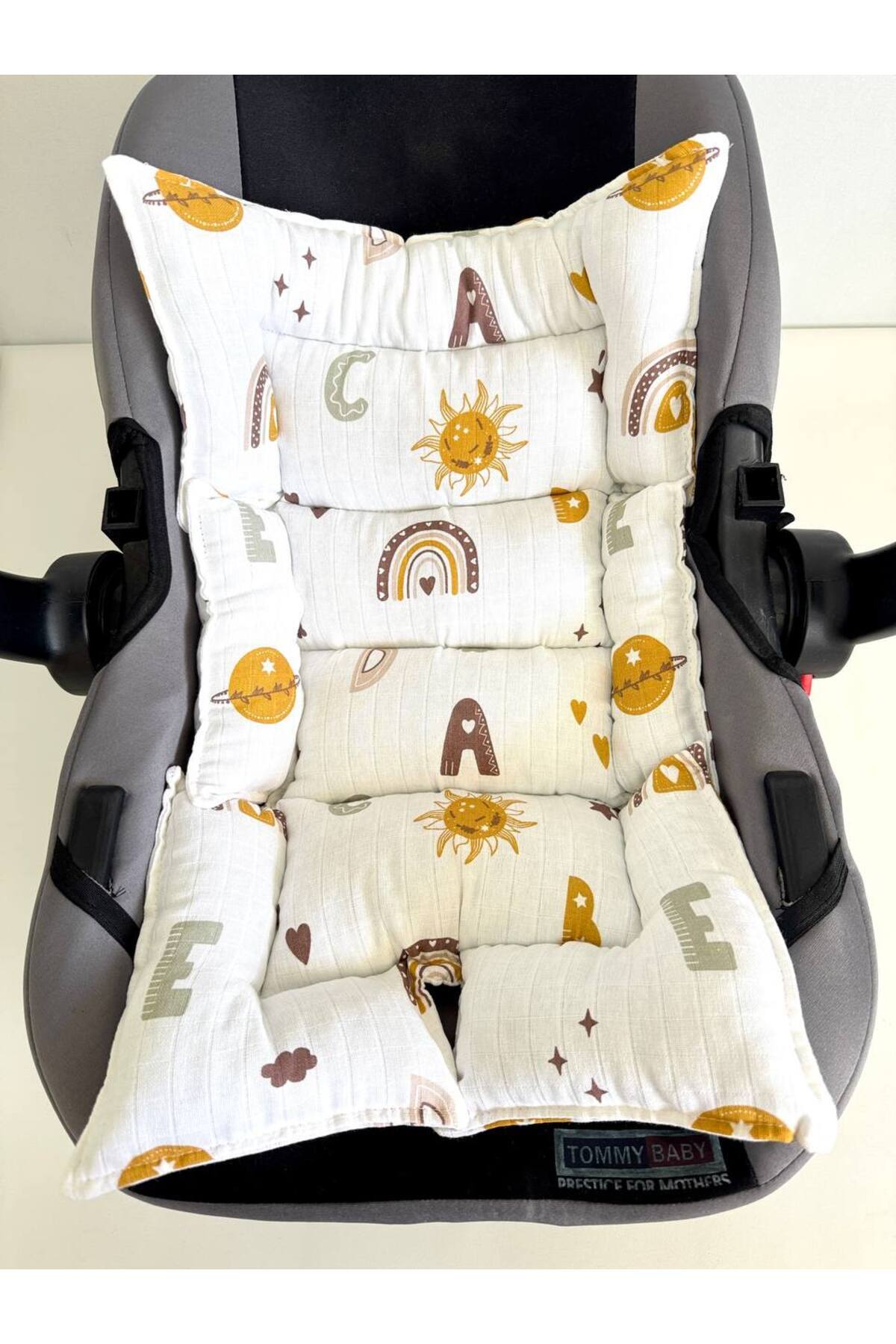 Puro Cotone Bebek Puset Örtüsü Ve Minderi Alfabe fotoğrafı 5 (önizleme)