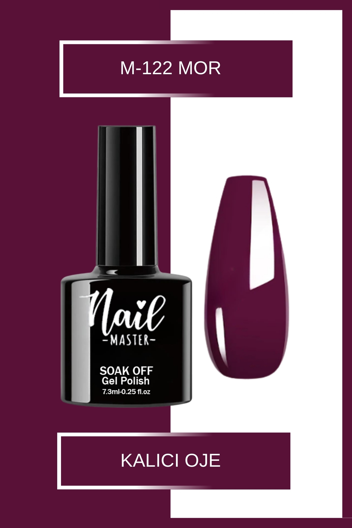 Nail Master لاک دائمی ناخن M122 7.3 میلی لیتر بنفش — بنفش egm003