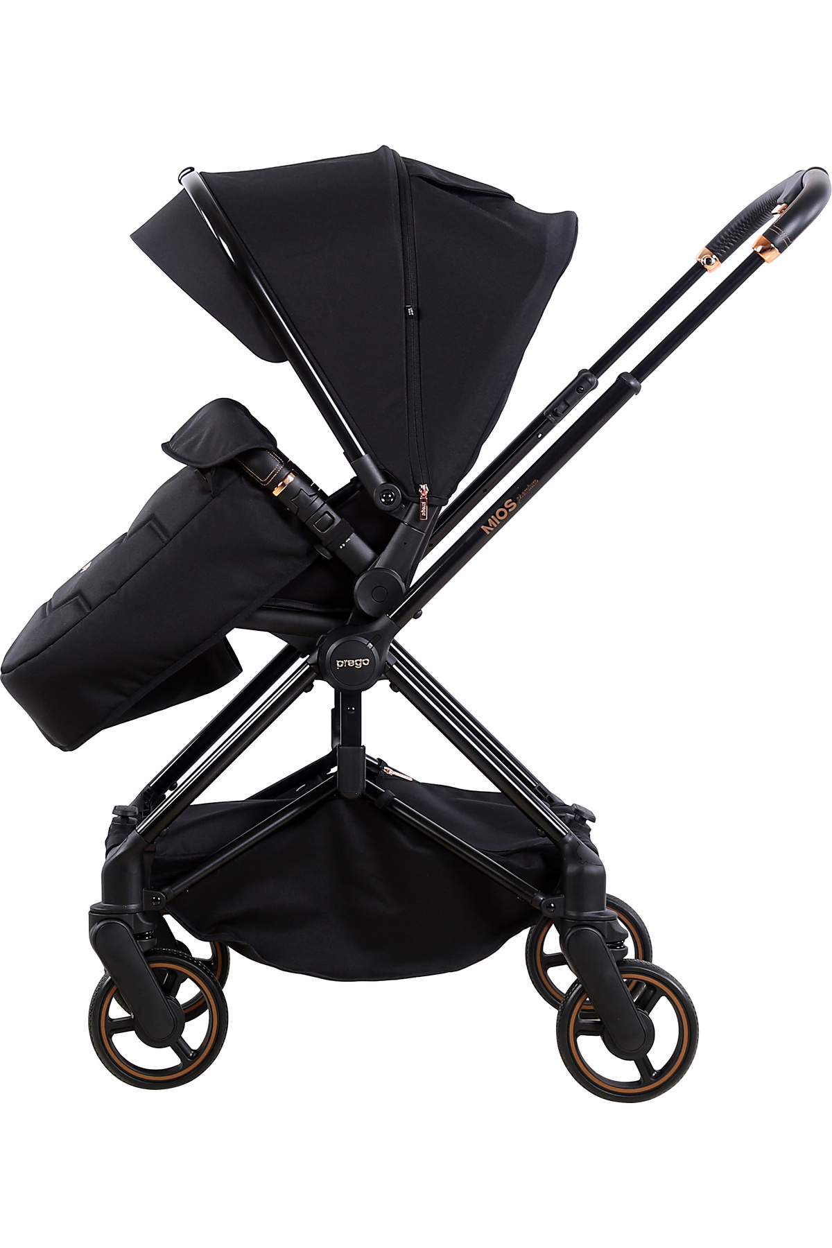 Prego Mios Premium İ-Size Travel Sistem Bebek Arabası Siyah 2415 fotoğrafı 3 (önizleme)