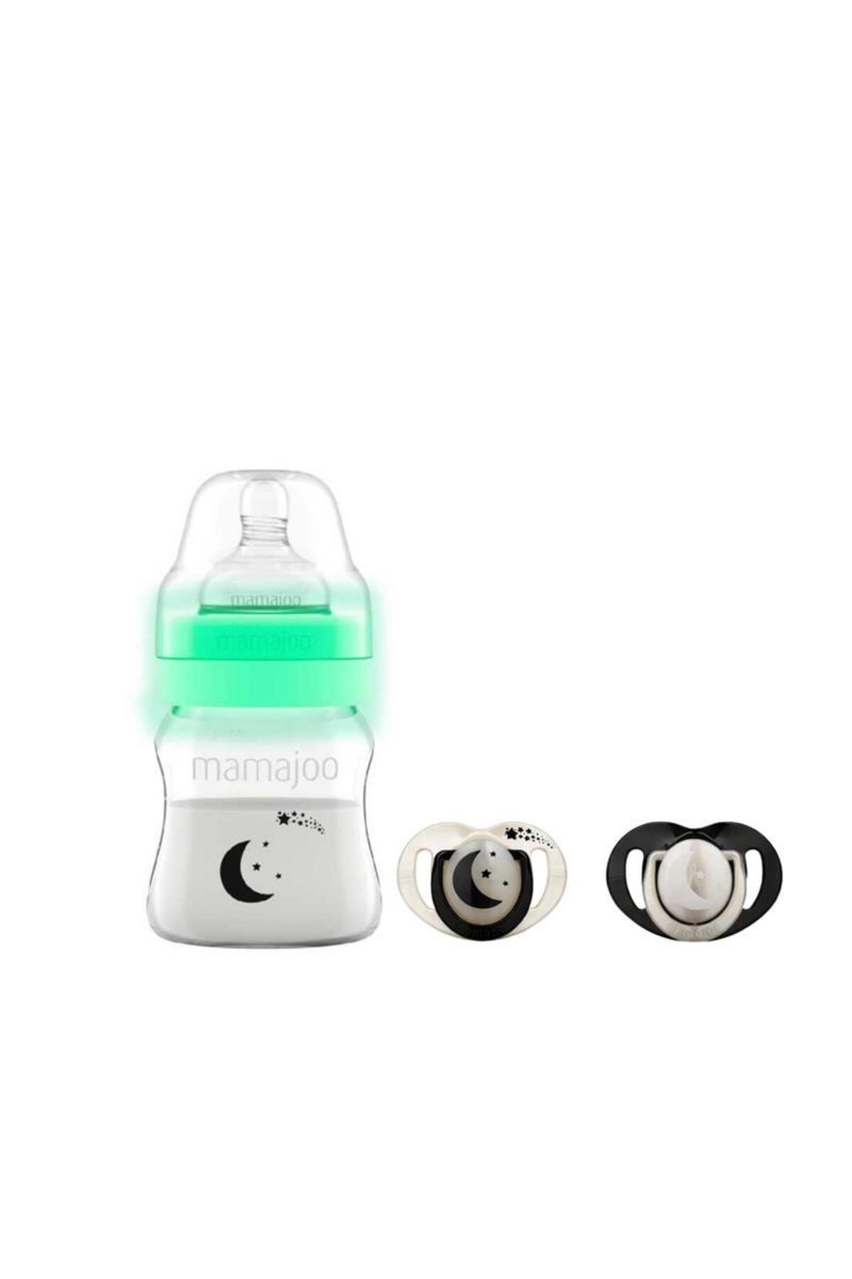Mamajoo Gece & Gündüz Biberonu 160 ml & Saklama Kutulu İkili Emzik - Pearl