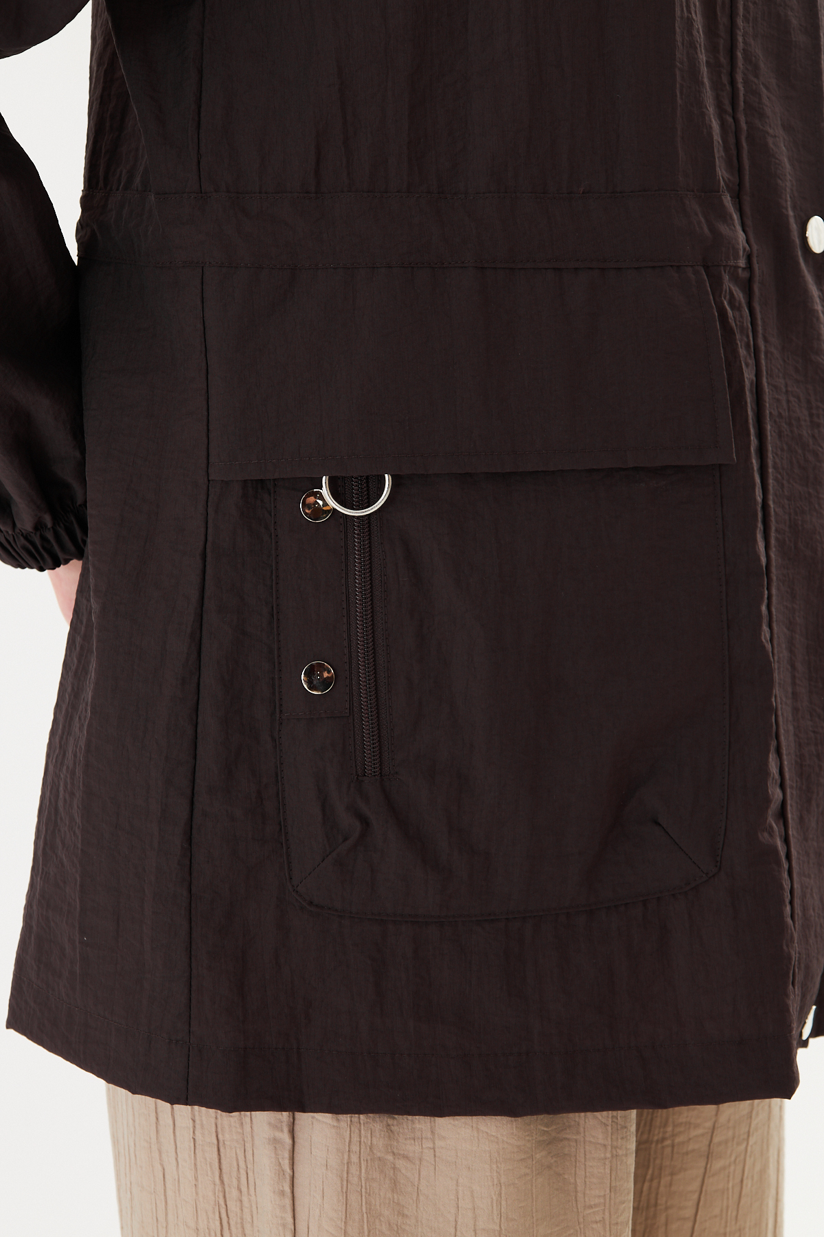 PIQUE  KADIN YAĞMURLUK Beli Ayarlanabilir Kapüşonlu Yağmurluk - Görsel 8