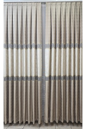 ISSA TEKSTIL Issa Pano Fon Perde Sütlü Kahve Krem ((tek Kanat))(sık Pile)((en...