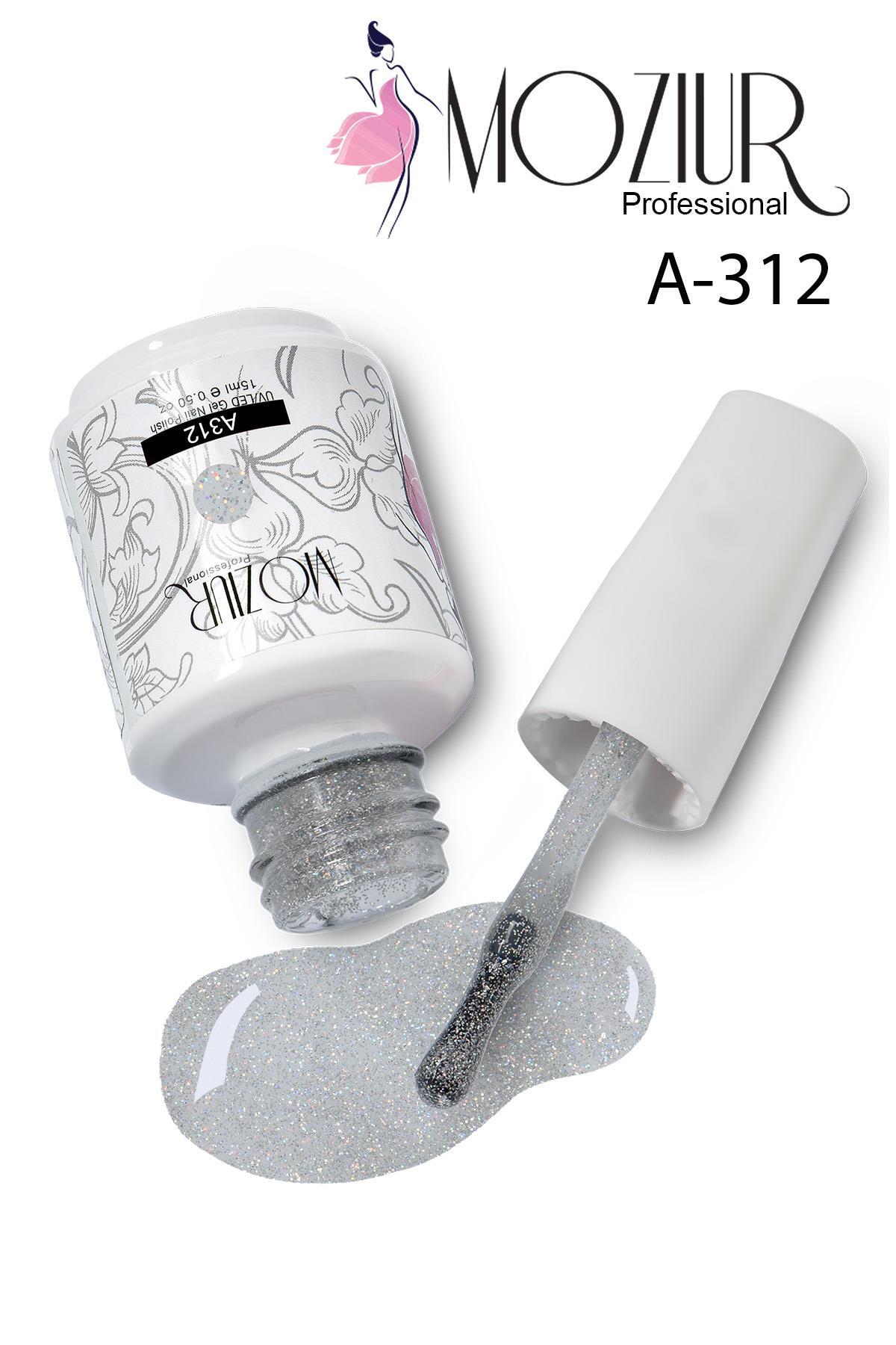 Kalıcı Oje UV Led A312 (SİMLİ SERİSİ) 15ml — سفید 8683089009045 — تصویر 3 از 4