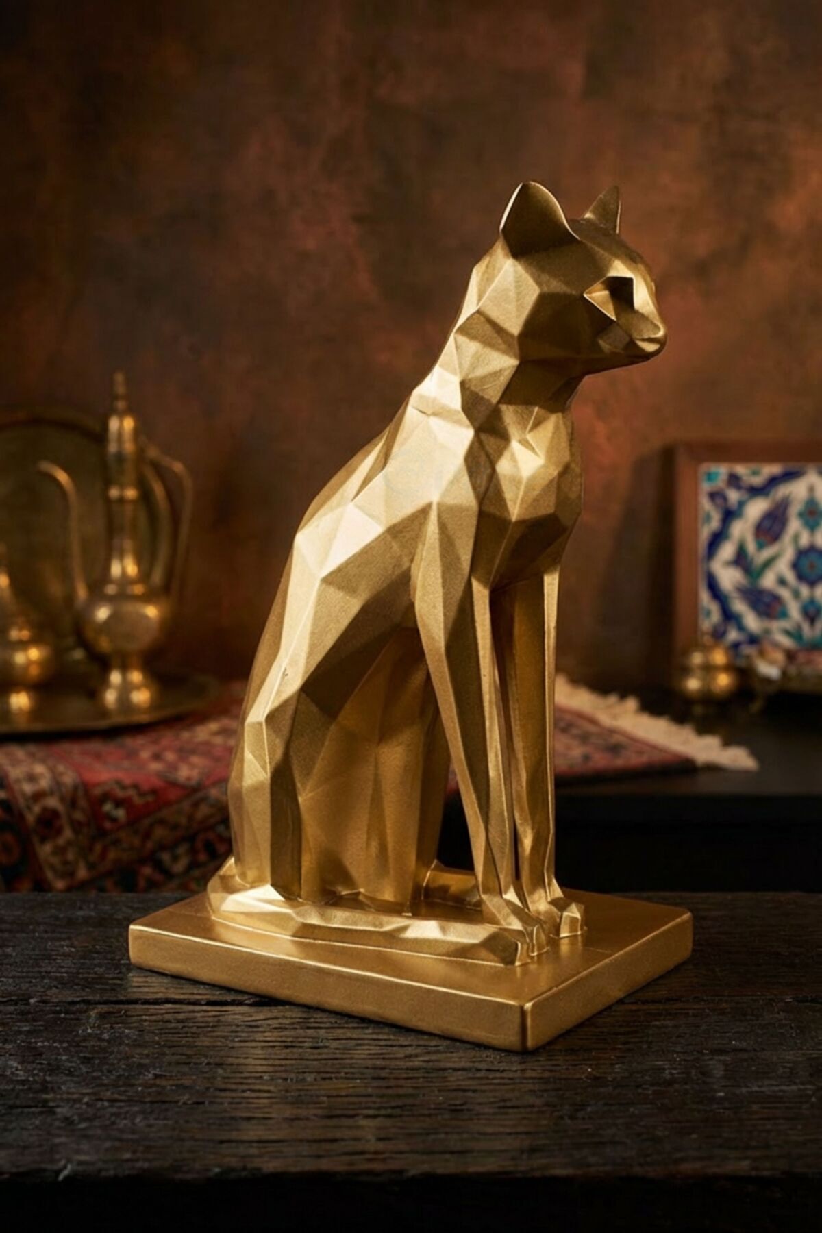 Decorative Object Trinket Home Decoration Sculpture Living Room Table Top Ornament Gold Model 28