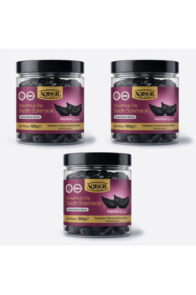 AQISGIL ÇİFTLİĞİ Taşköprü Soyulmuş Diş Siyah Sarımsak 100gr x 3 : 300gr – Fer...