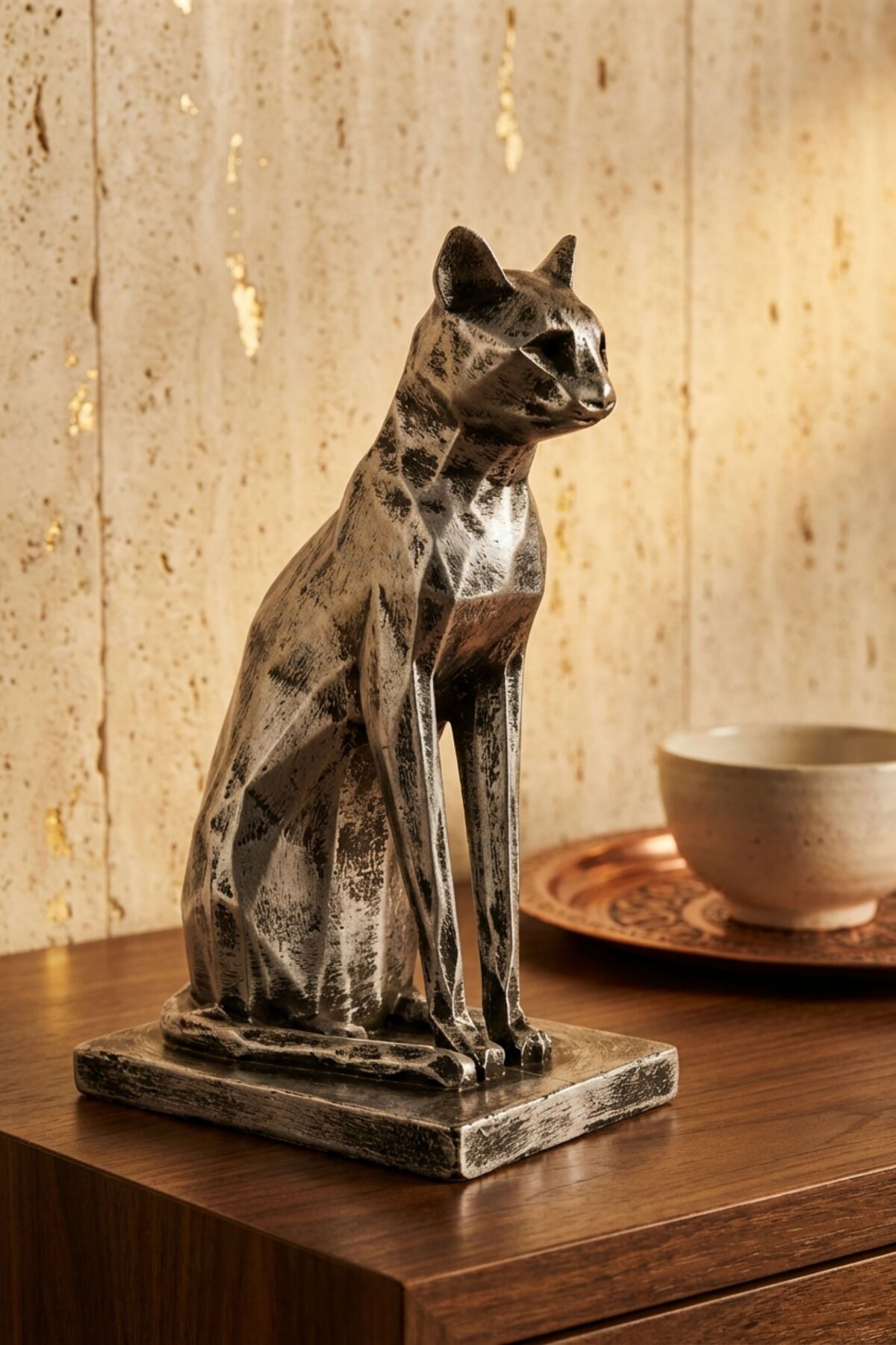 Decorative Object Trinket Home Decoration Sculpture Living Room Table Top Ornament Silver Antique Model 28