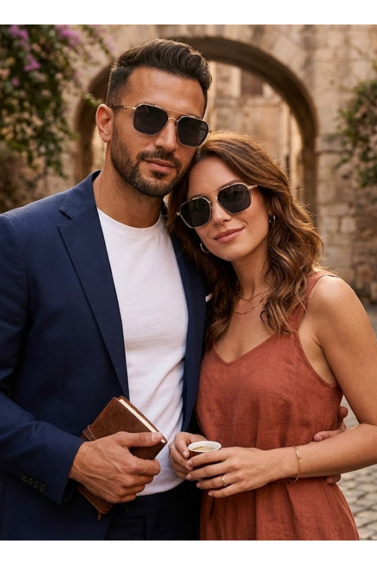 WATCHOFROYAL  Güneş Gözlüğü Kadın & Erkek Uv400 Cam Ce Belgeli Gold Siyah Re0039w - Görsel 9