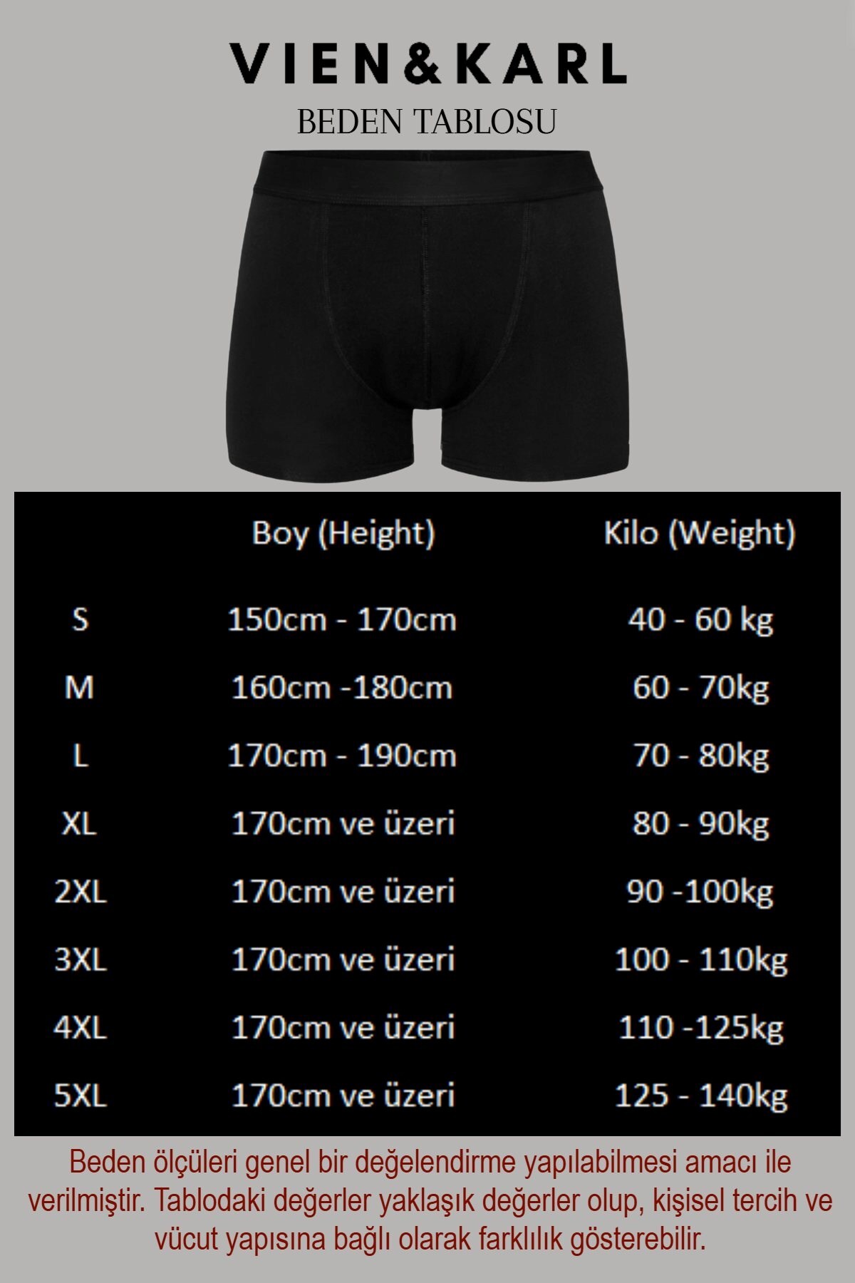 Vien&Karl  Erkek Desenli 5'li Premium Kutu Penye Pamuklu Likralı Boxer - Görsel 3