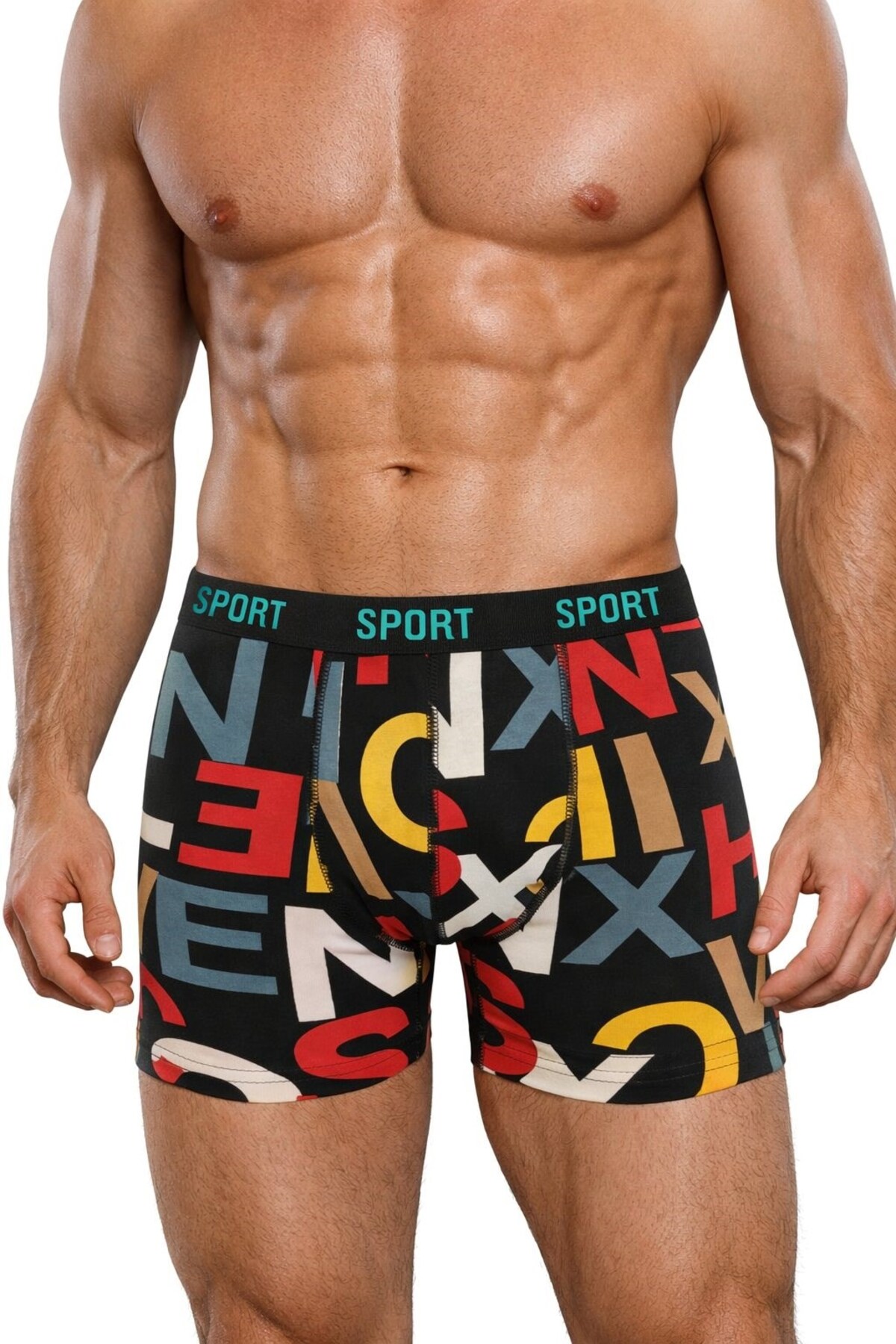 Vien&Karl  Erkek Desenli 5'li Premium Kutu Penye Pamuklu Likralı Boxer - Görsel 8