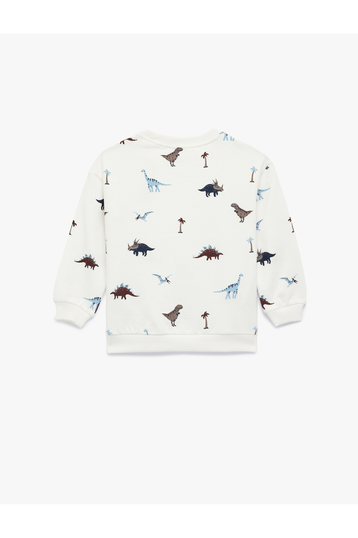 Koton Pamuklu Uzun Kollu Bisiklet Yaka Dinozor Baskılı Sweatshirt fotoğrafı 5 (önizleme)