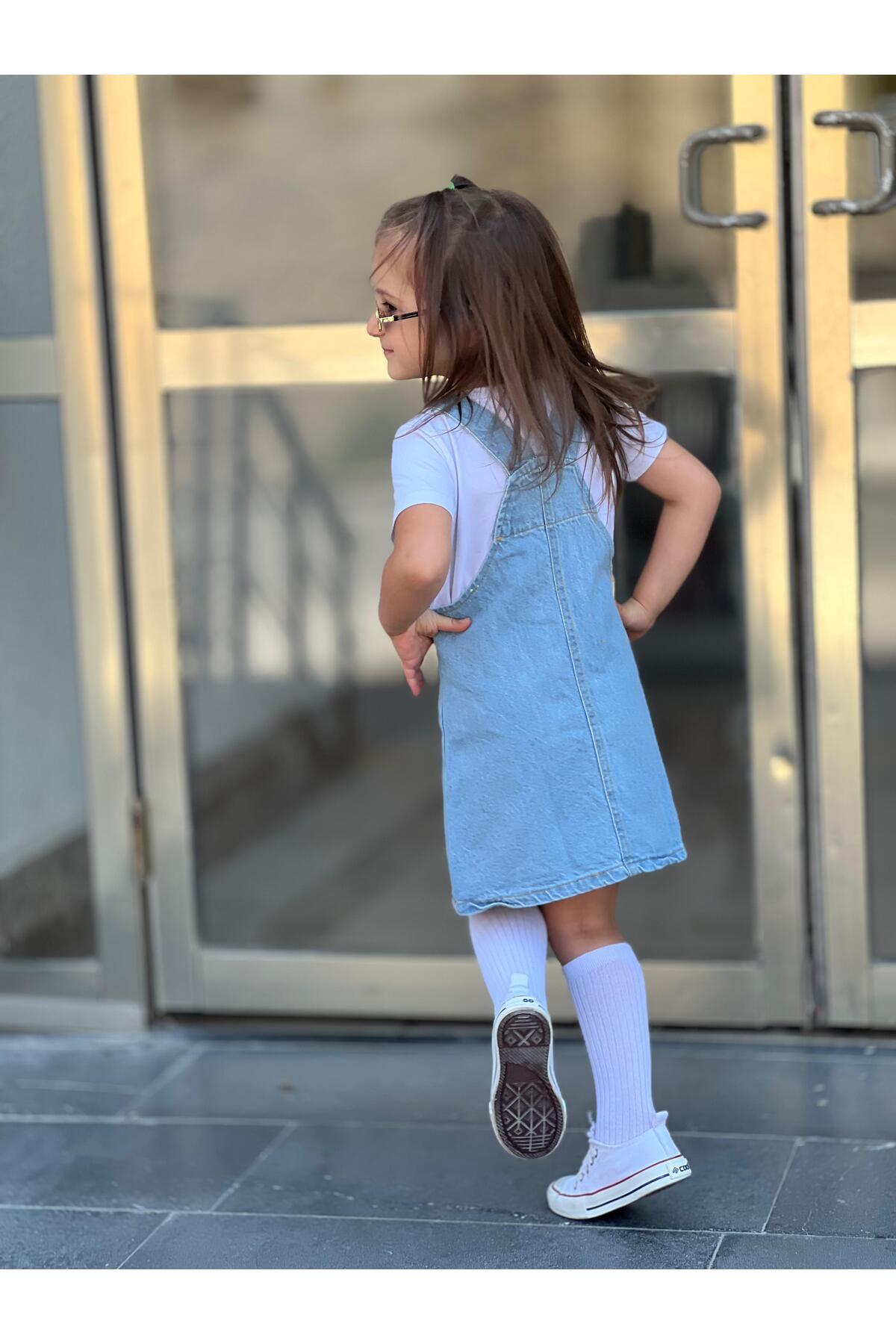 yns coolstar Ayıcıklı Kot Ayarlanabilir Askı Jile / Denim Elbise fotoğrafı 2 (önizleme)