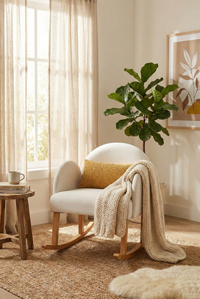 Zem Alto Bohem Sallanır Berjer, Açık Krem