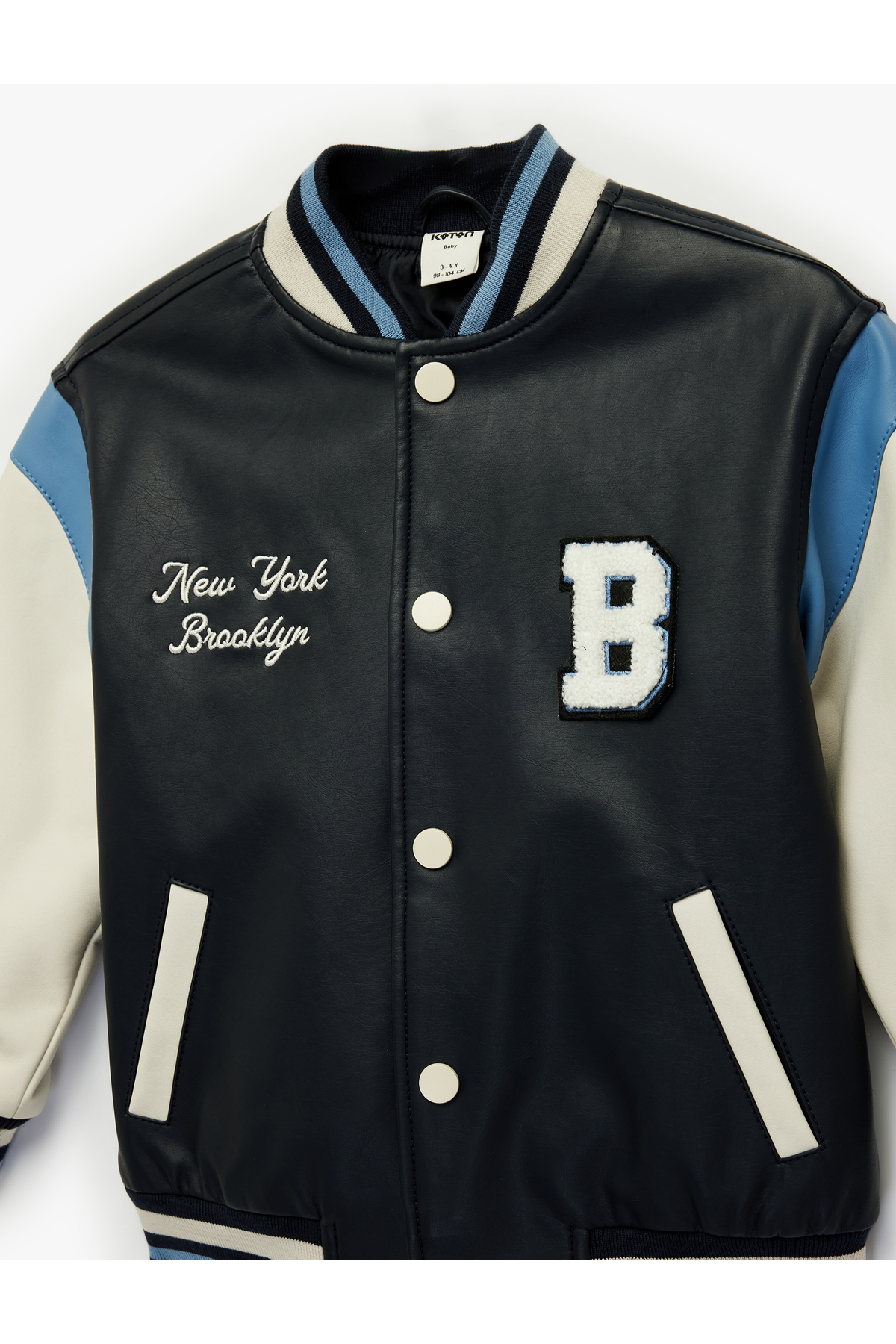 Koton Uzun Kollu Bisiklet Yaka Suni Deri Bomber Kolej Ceket fotoğrafı 5 (önizleme)