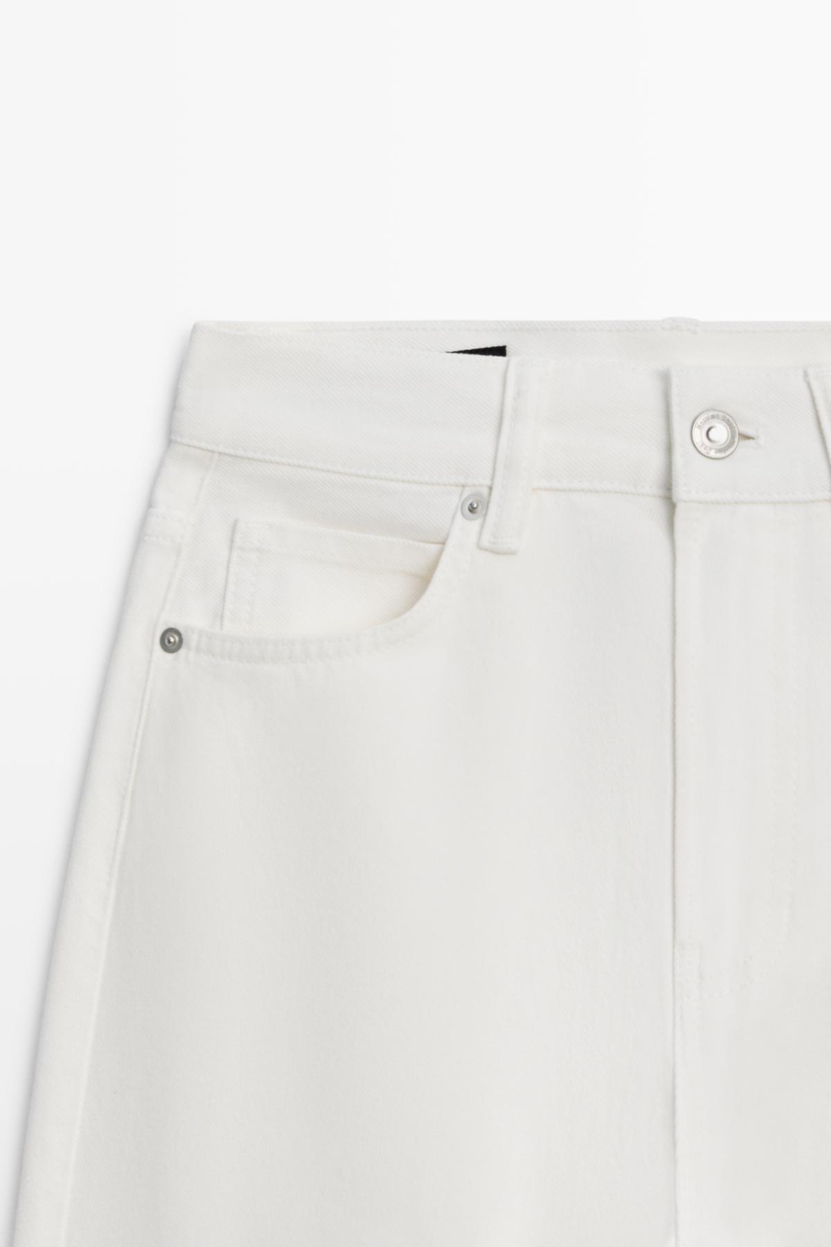 Massimo Dutti  İspanyol paça yüksek bel jean - Görsel 6