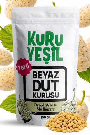 Kuru Yeşil Beyaz Dut Kurusu – 150 Gr – Yerli – Kuru Dut – Doğal Kurutulmuş Meyve