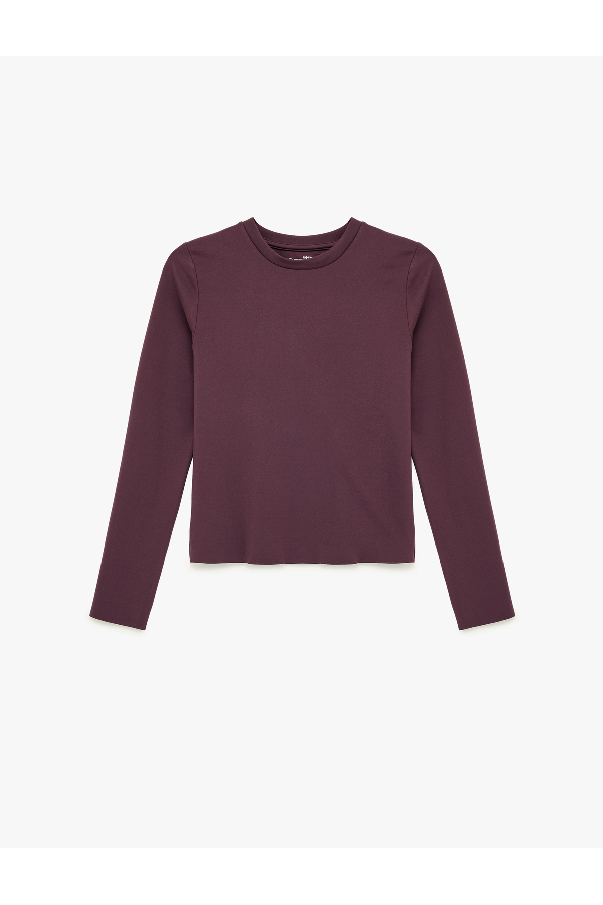 Koton Bisiklet Yaka Uzun Kollu Slim Fit Spor Tişört görsel 3