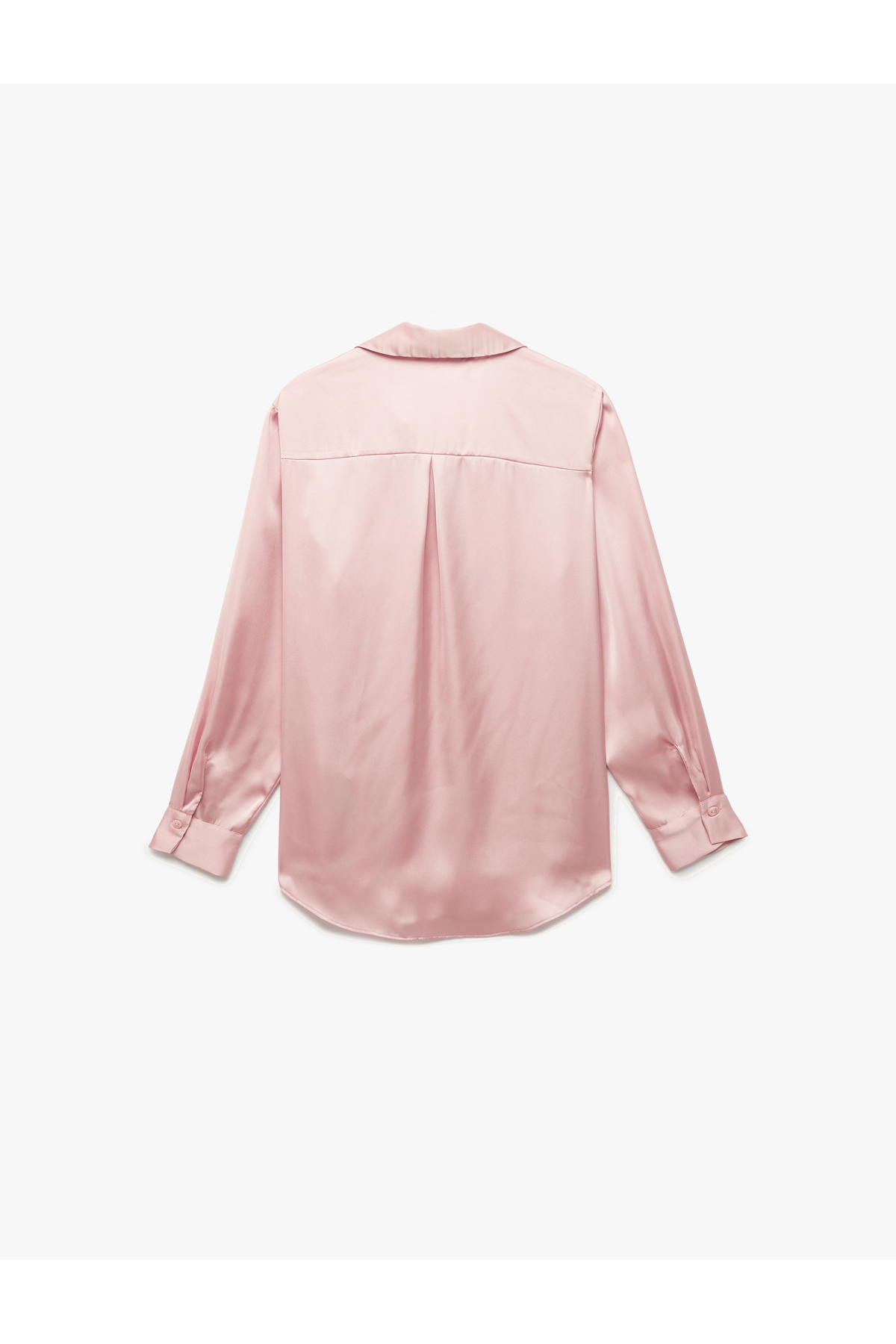 Koton  Uzun Kollu Klasik Yaka Düğmeli Saten Gömlek - Görsel 4