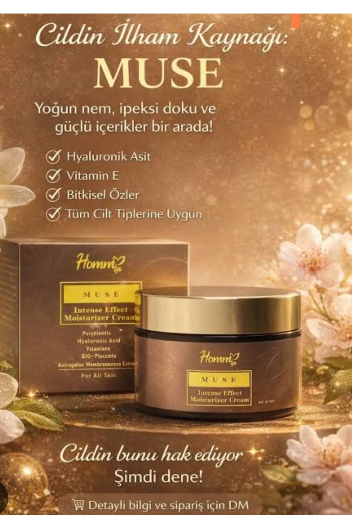 HOMM BİTKİSEL ÜRÜNLER HOMM LIFE MUSE INTENSE EFFECT MOISTURIZER