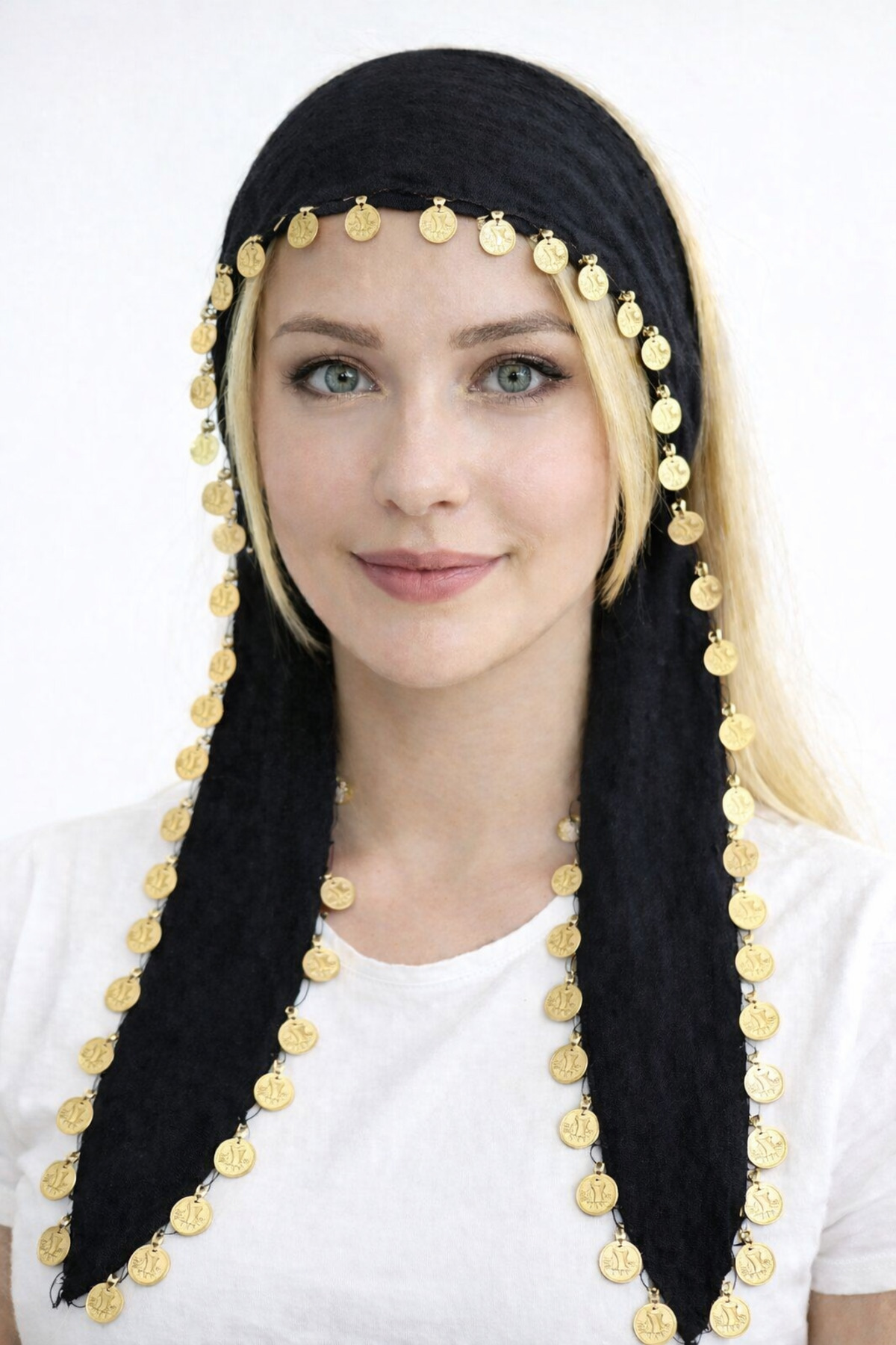 Black Sea Black Pound Keshan, Black Scarf, Shawl, Scarf, Headband, Black Bandana, Pushi