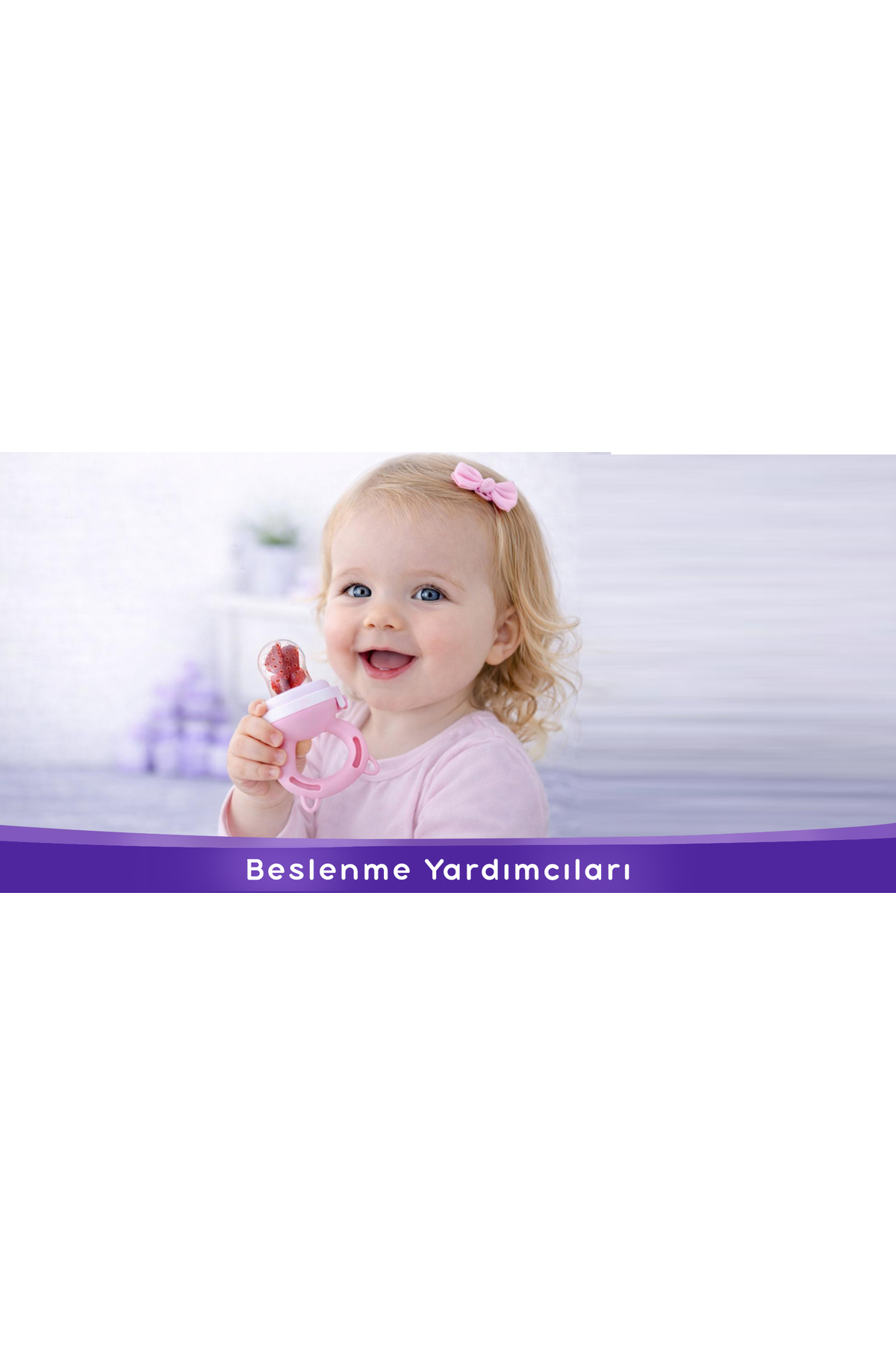 Hanymish Bebekler Için Doğal Delikli Tasarımlı Meyve Süzgeci Emziği Mor fotoğrafı 6 (önizleme)